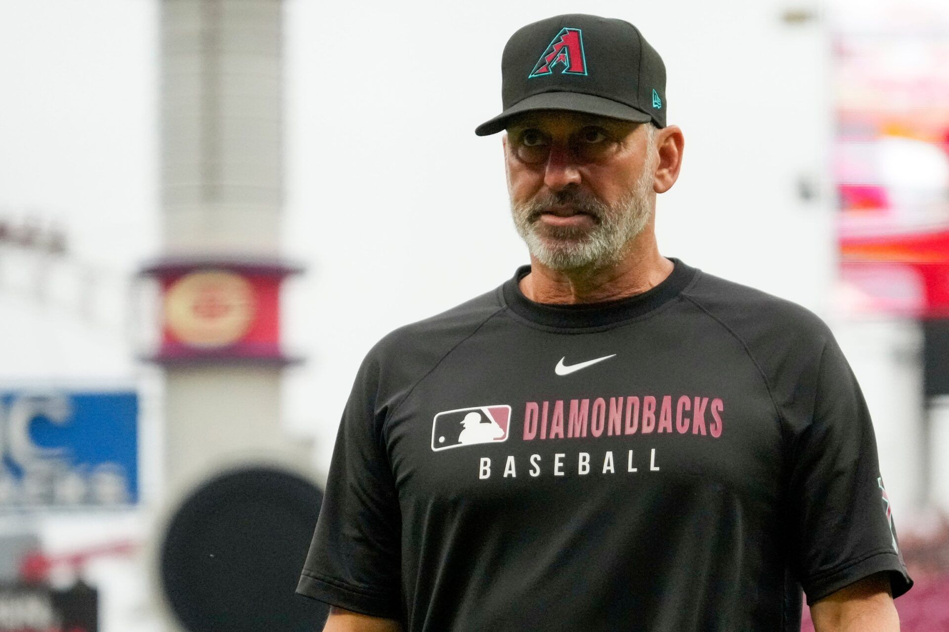 Arizona Diamondbacks manager Torey returns to the dugout after a pitching change in the seventh inning of the MLB National League game between the Cincinnati Reds and the Arizona Diamondbacks at Great American Ball Park in downtown Cincinnati on Saturday, June 7, 2025. The Reds won, 13-1.