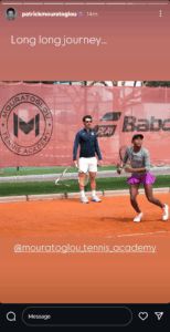 Patrick Mouratoglou's Story - Via Instagram