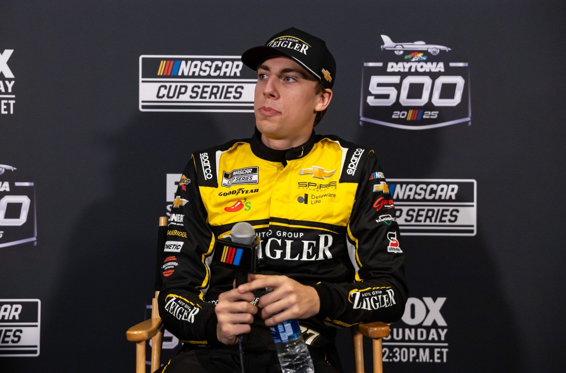 NASCAR Cup Series driver Carson Hocevar during Daytona 500 media day at Daytona International Speedway.