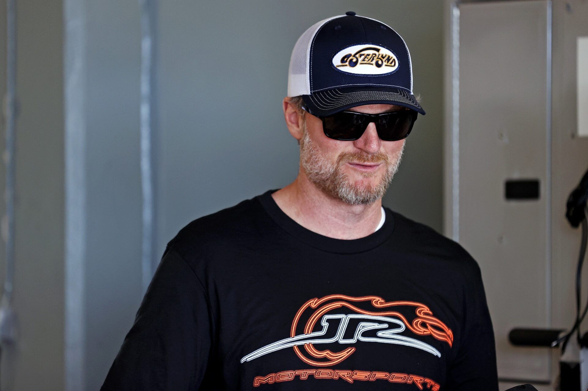 NASCAR team owner Dale Earnhardt Jr. during practice for the Daytona 500 at Daytona International Speedway.