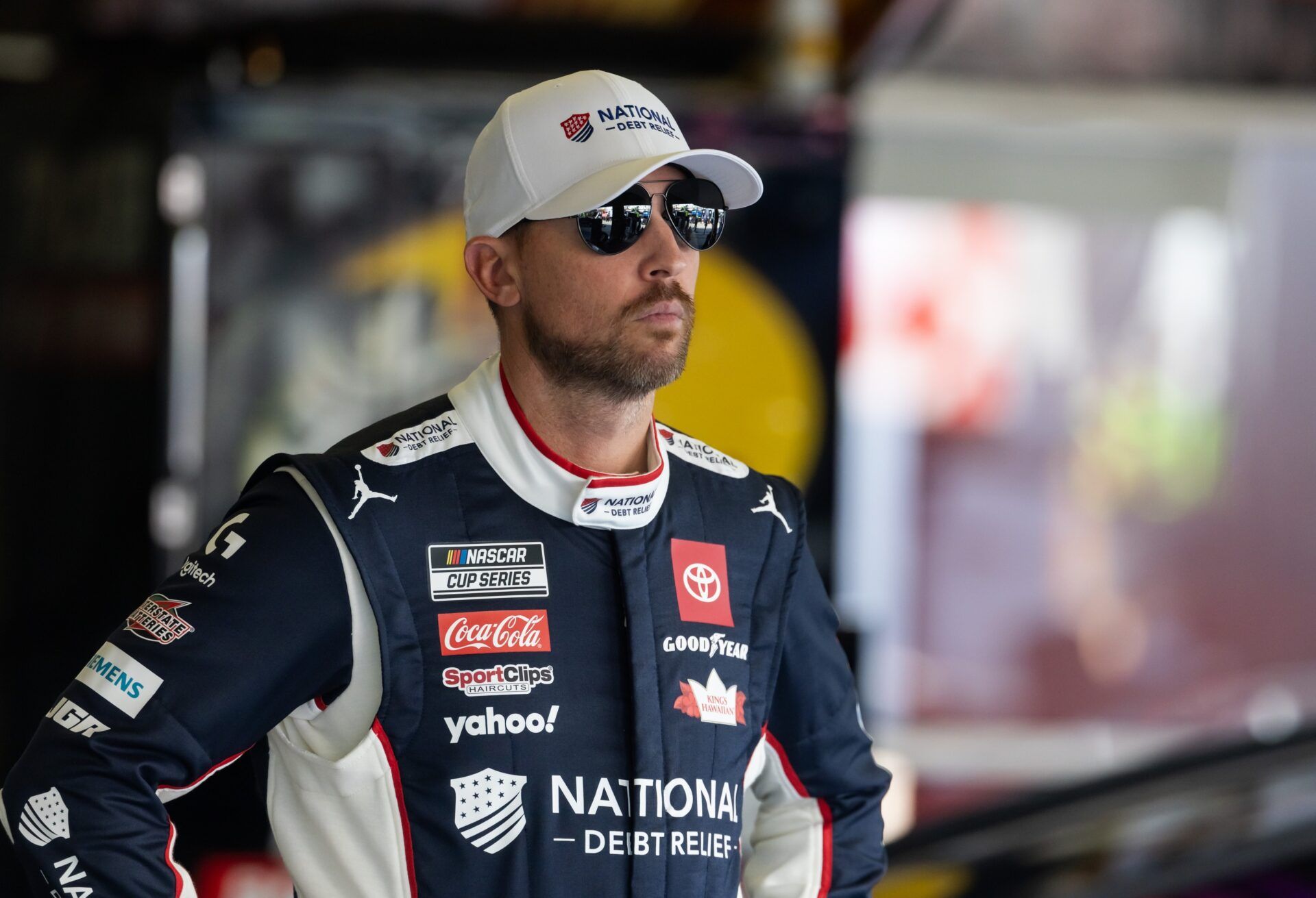 NASCAR Cup Series driver Denny Hamlin during practice for the Daytona 500 at Daytona International Speedway.