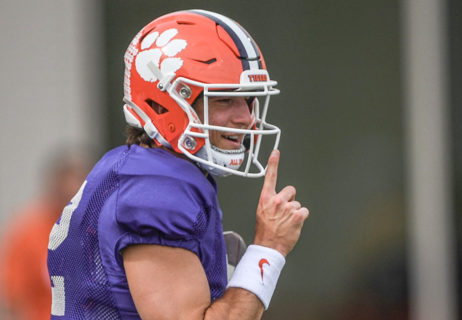 Clemson quarterback Cade Klubnik (2) during Spring Practice in Clemson, S.C. Monday, March 24, 2025.