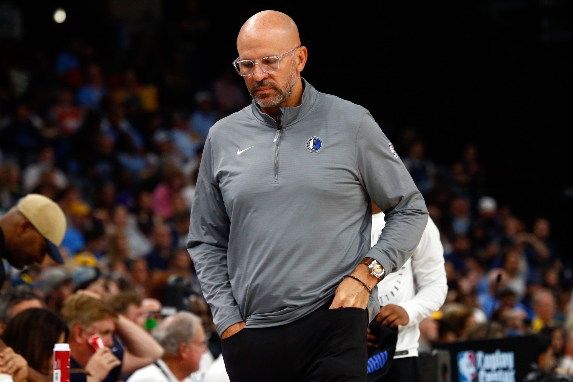 Dallas Mavericks head coach Jason Kidd reacts during the third quarter against the Memphis Grizzlies at FedExForum.