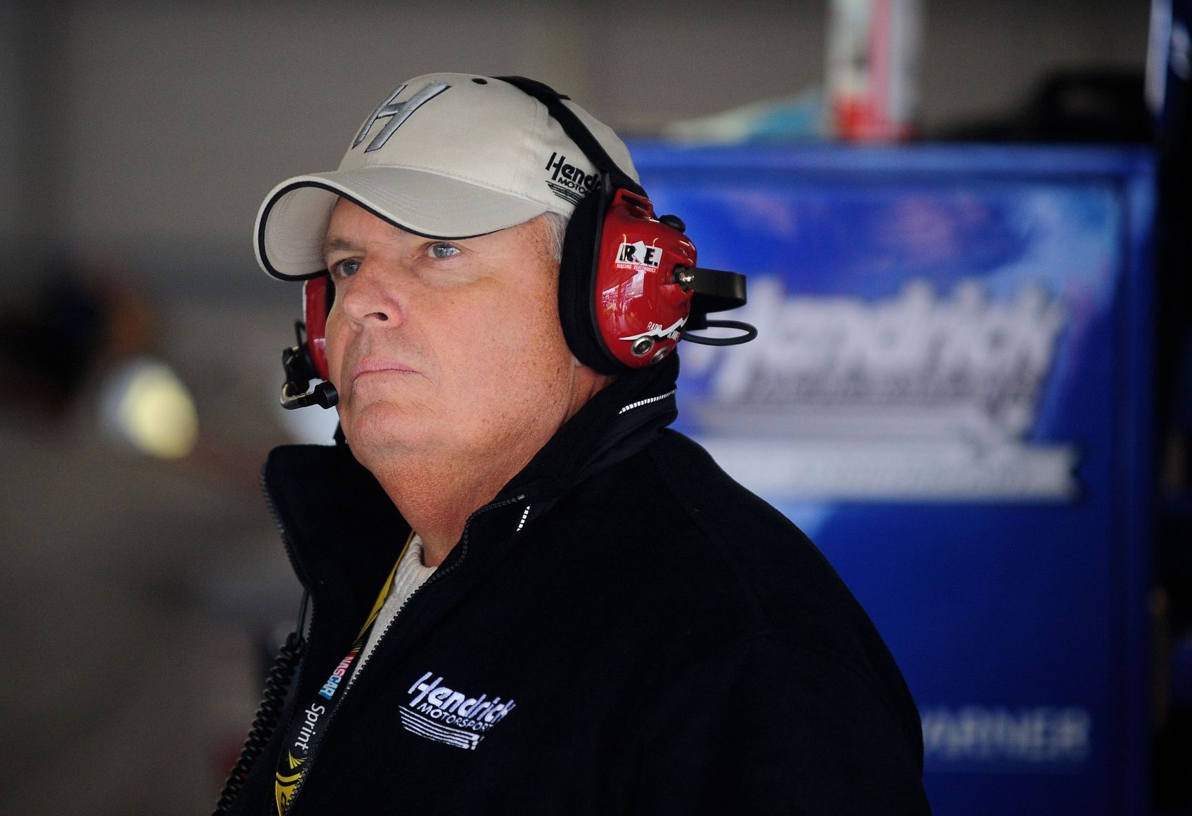 Oct. 3, 2009; Kansas City, KS, USA; Nascar Sprint Cup Series team owner Rick Hendrick during practice for the Price Chopper 400 at Kansas Speedway.