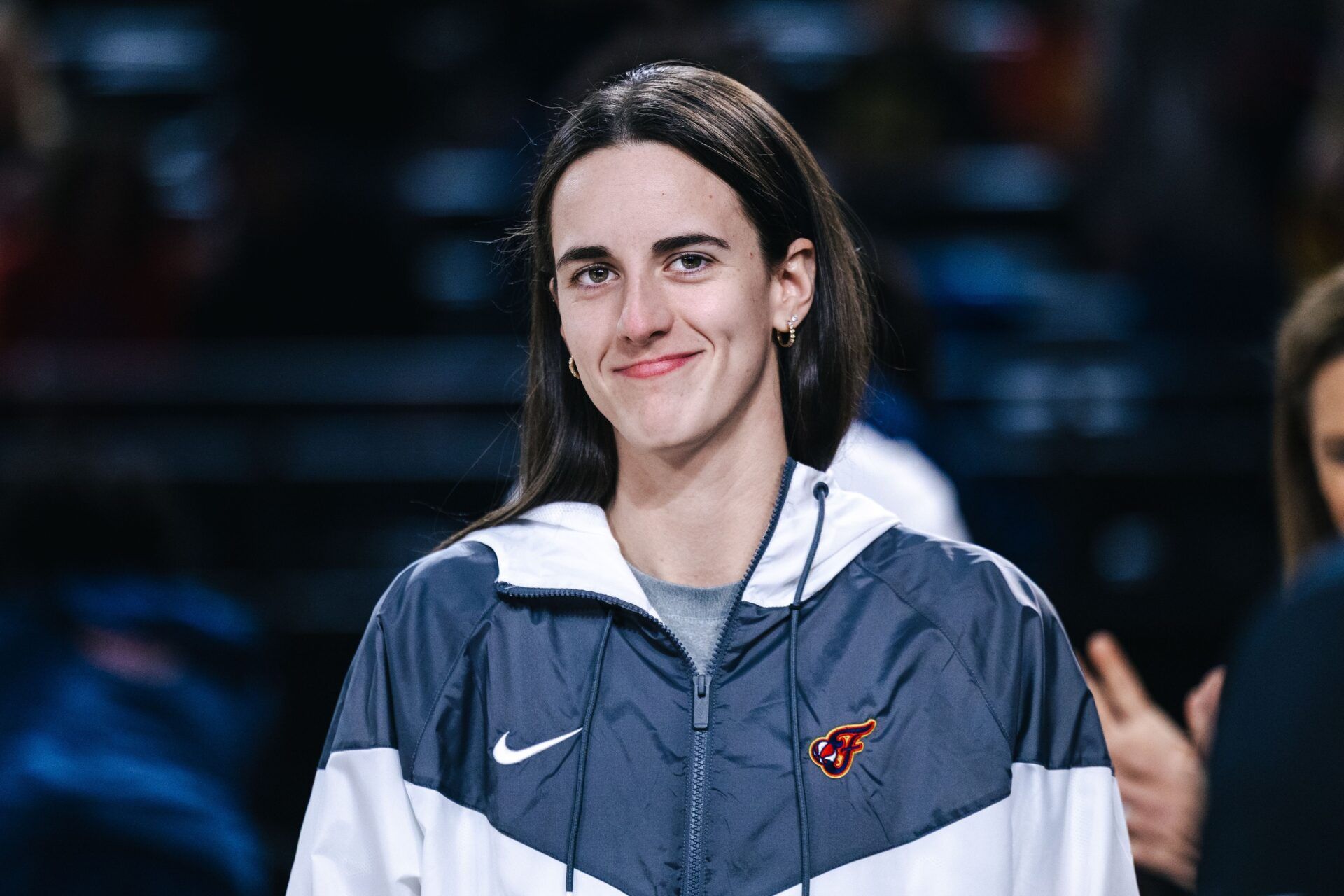 Indiana Fever guard Caitlin Clark before the game against the Washington Mystics at Entertainment & Sports Arena.
