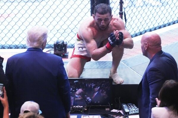 Ryan Garcia Makes Startling Observation About Merab Dvalishvili’s Cage-Side Interaction With Donald Trump at UFC 316