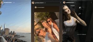 Screengrab of Eugenie Bouchard's Instagram stories (@geniebouchard)