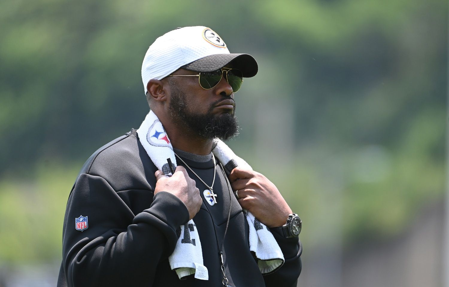 Pittsburgh Steelers head coach Mike Tomlin during minicamp at their South Side facility.
