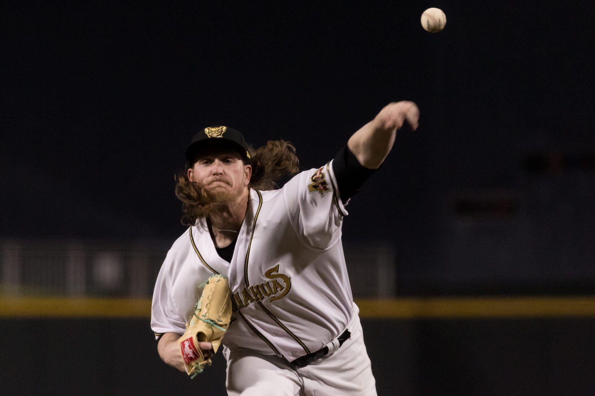 The El Paso Chihuahuas' Jay Groome (44)  pitches the ball at their season opener against the Sugar Land Space Cowboys Friday, March 31, 2023, at Southwest University Park in El Paso, Texas.