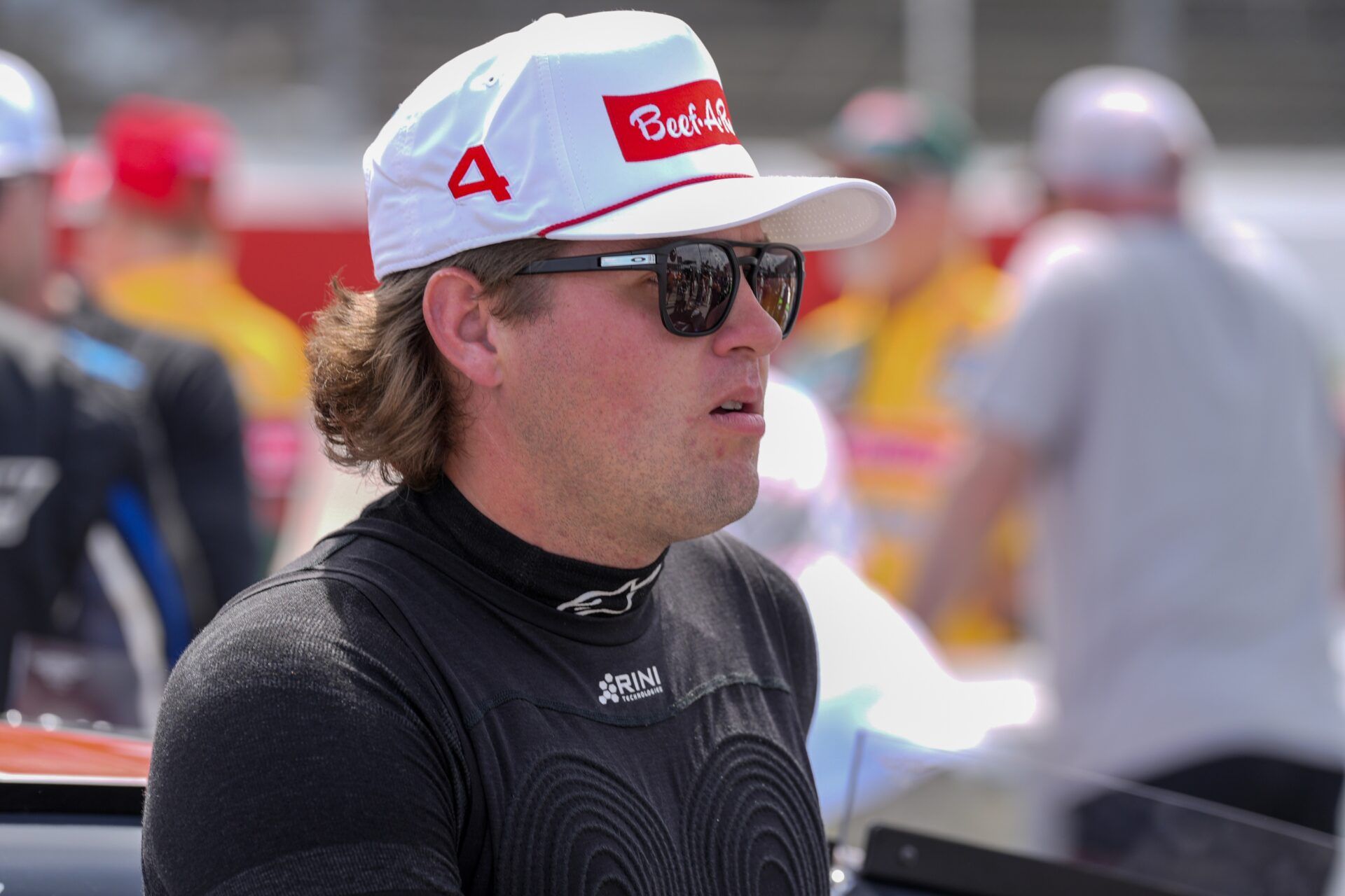 NASCAR Cup Series driver Noah Gragson (4) pre race during the Goodyear 400 at Darlington Raceway.