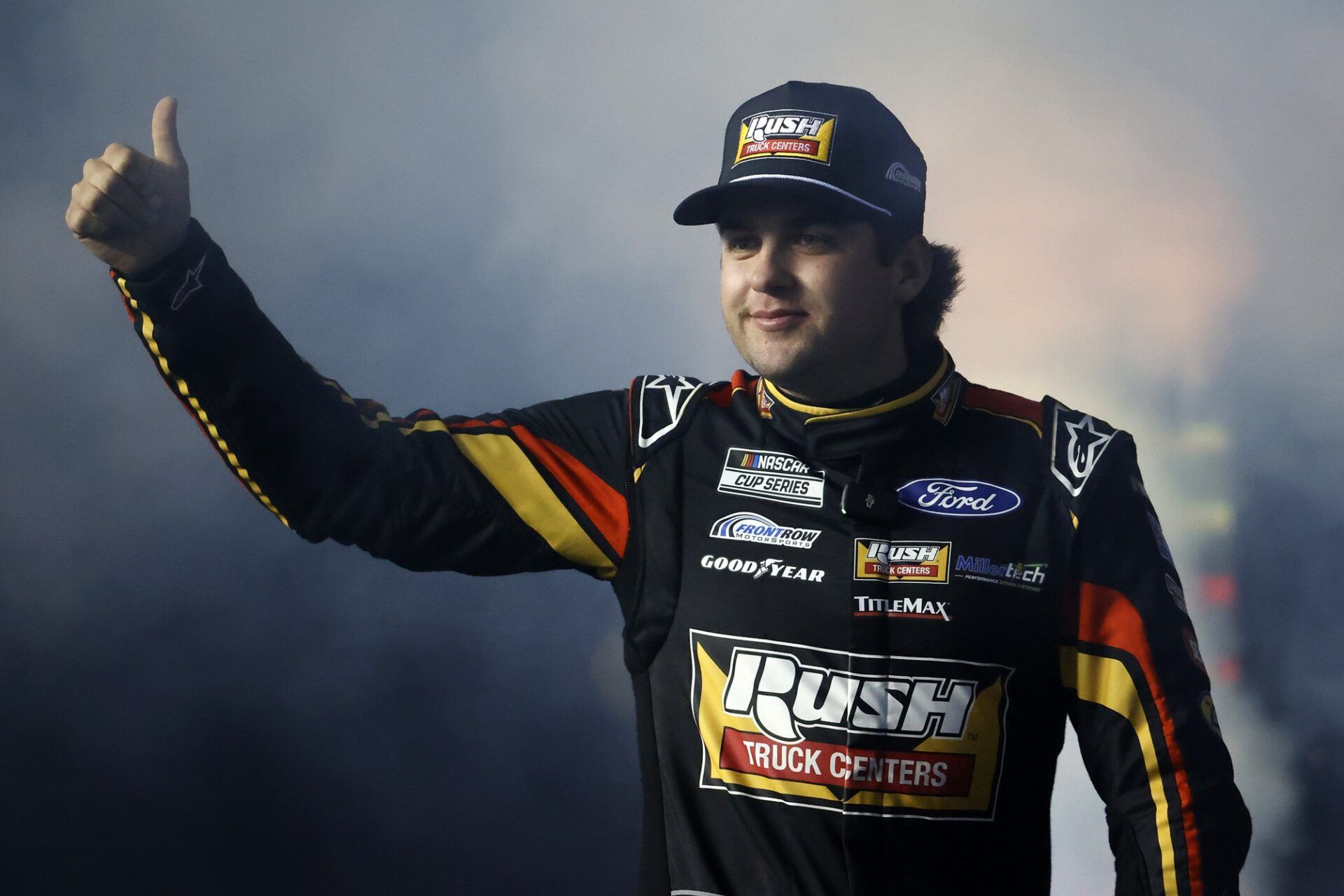 NASCAR Cup Series driver Noah Gragson(4) during driver introductions for the Duels at Daytona International Speedway.