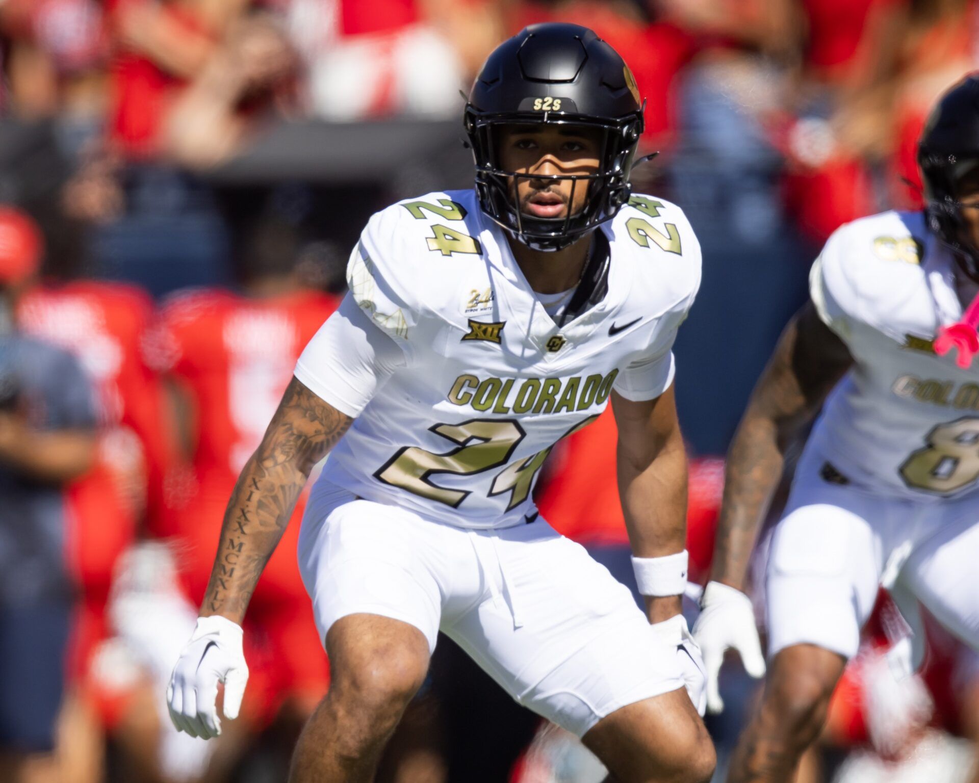 Colorado Buffalos cornerback Preston Hodge (24) against the Arizona Wildcats at Arizona Stadium.