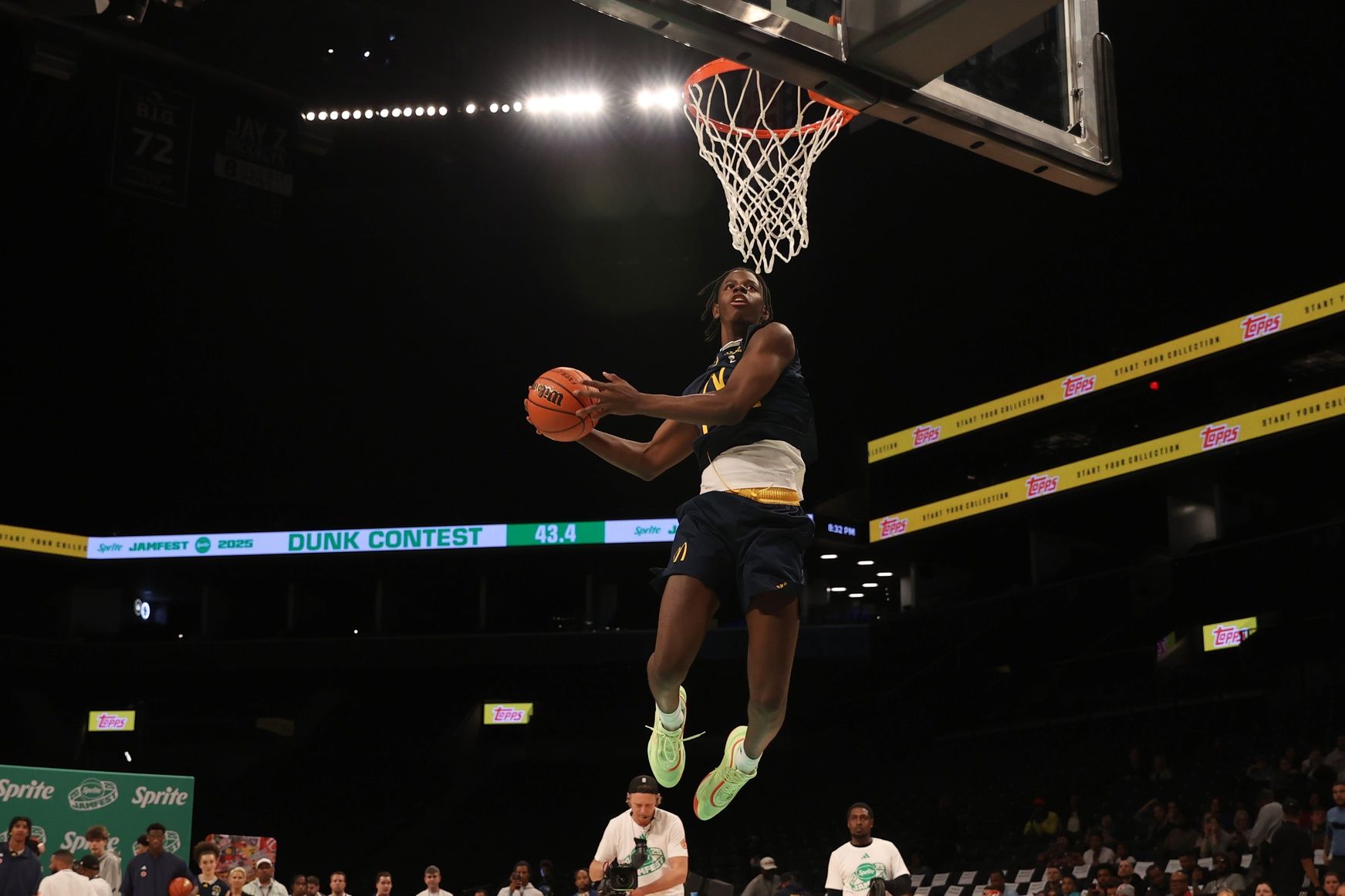 McDonald’s All American West forward Caleb Wilson (8) dunks the ball during the Sprite Jam Fest at Barclay's Center.