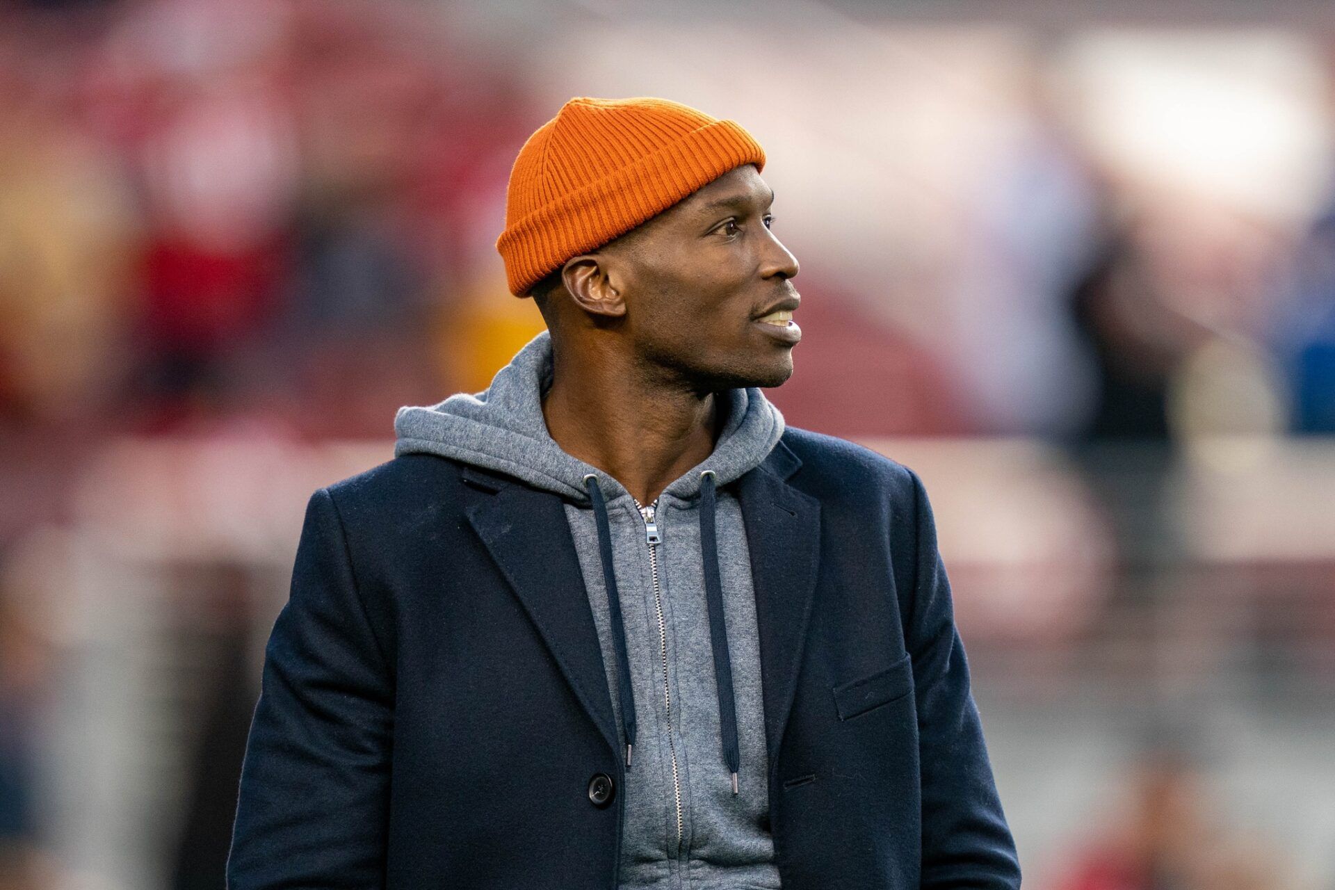 NFL former player Chad Johnson before the game against the San Francisco 49ers at Levi's Stadium.