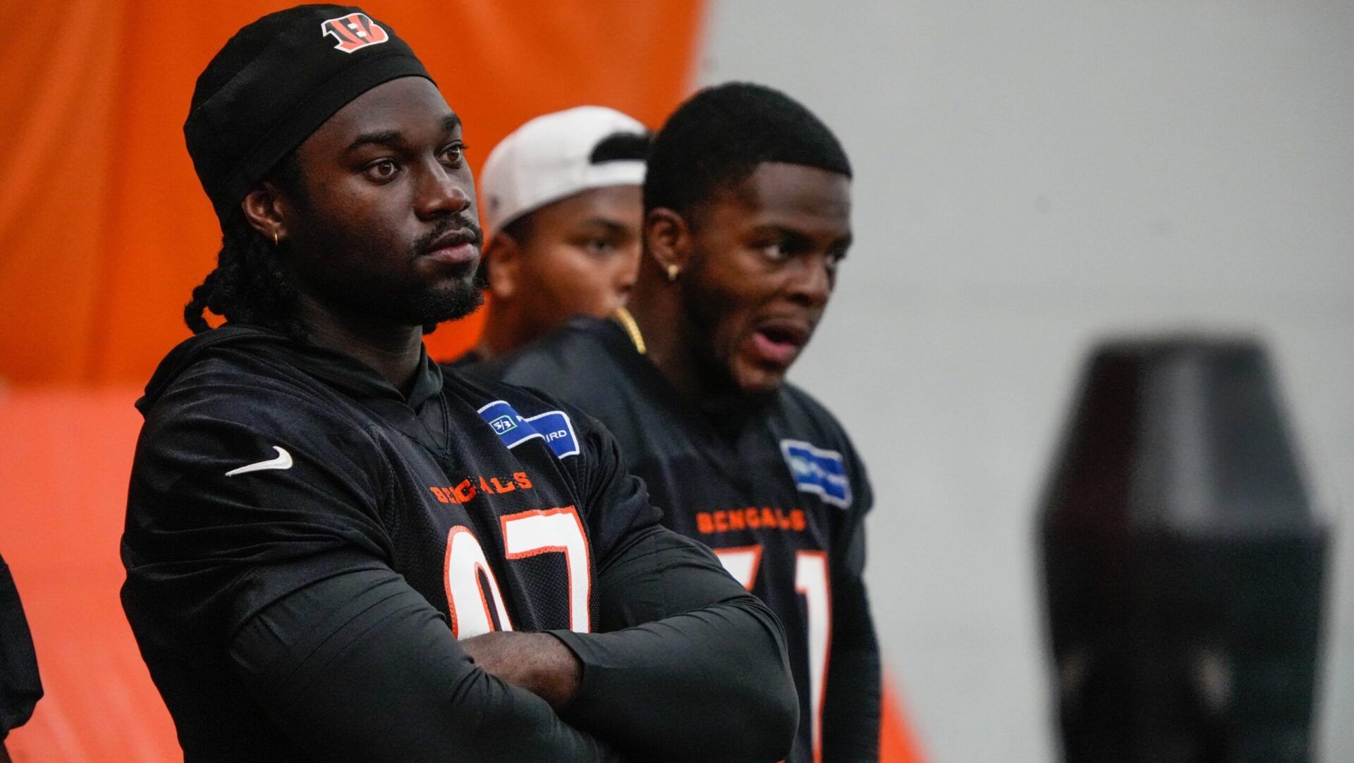 The Cincinnati Bengals practice in the off season on Tuesday May 20, 2025. Bengals 2025 draft pick Shemar Stewart (97).