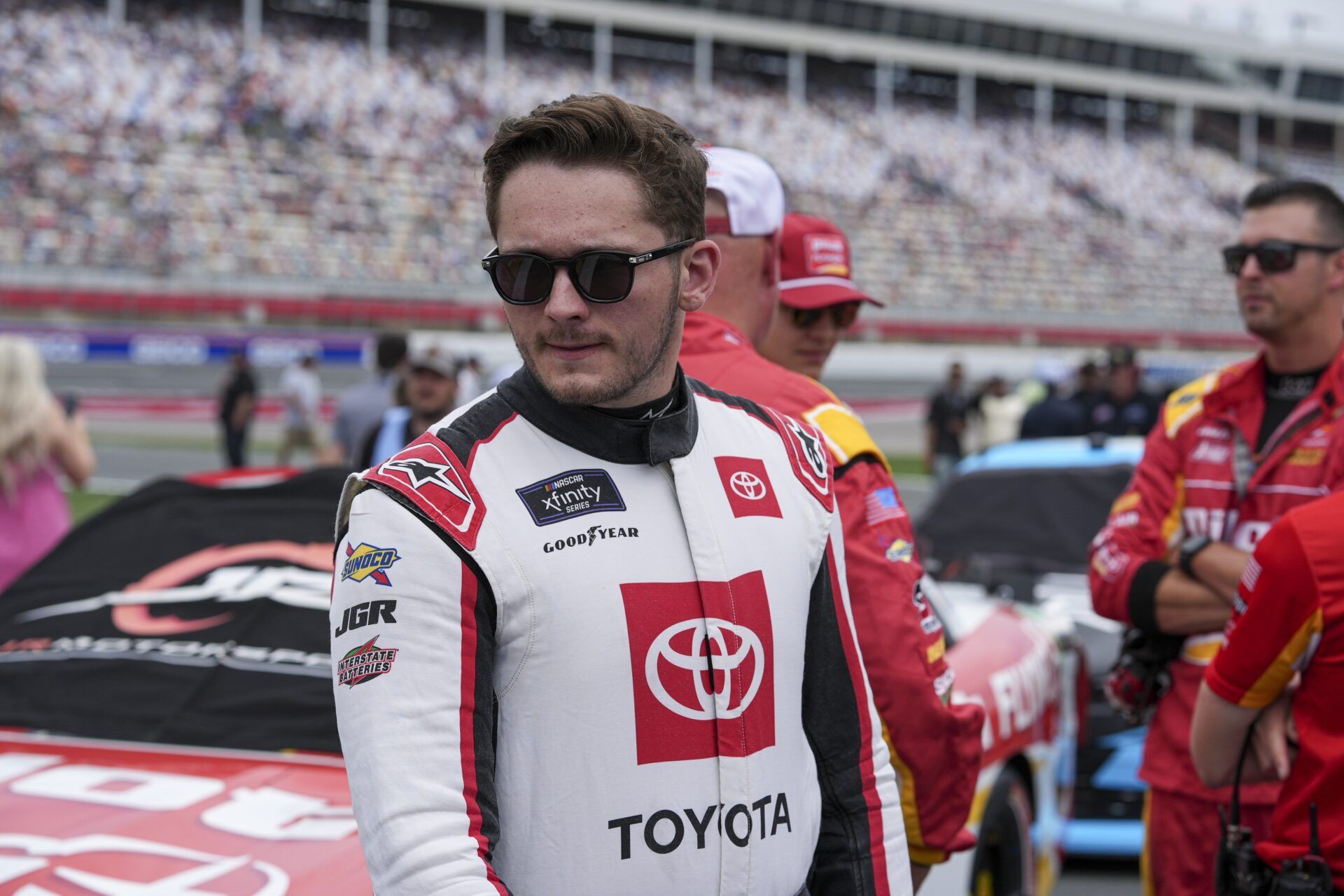 NASCAR Xfinity Series driver Taylor Gray (19) during the BETMGM 300 at Charlotte Motor Speedway.