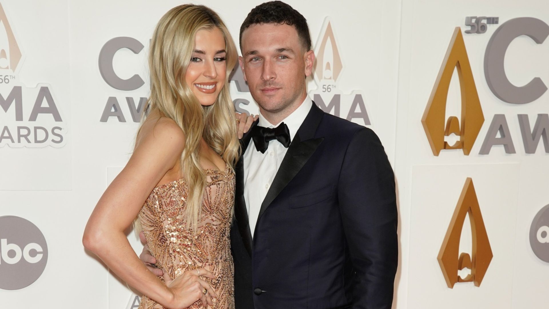 Alex and Reagan Bregman arrive for the 56th CMA Awards at Bridgestone Arena.