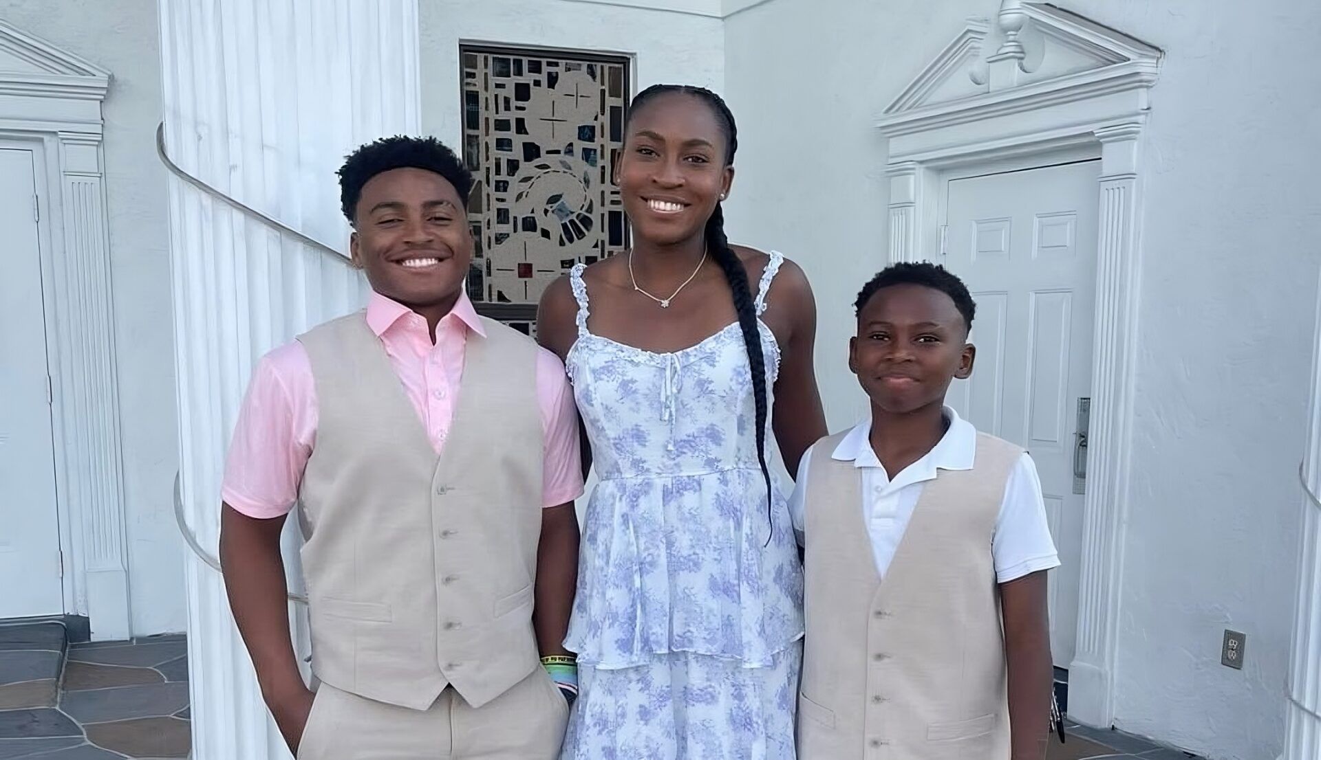 Coco Gauff and brothers (Image source Instagram@candigauff)