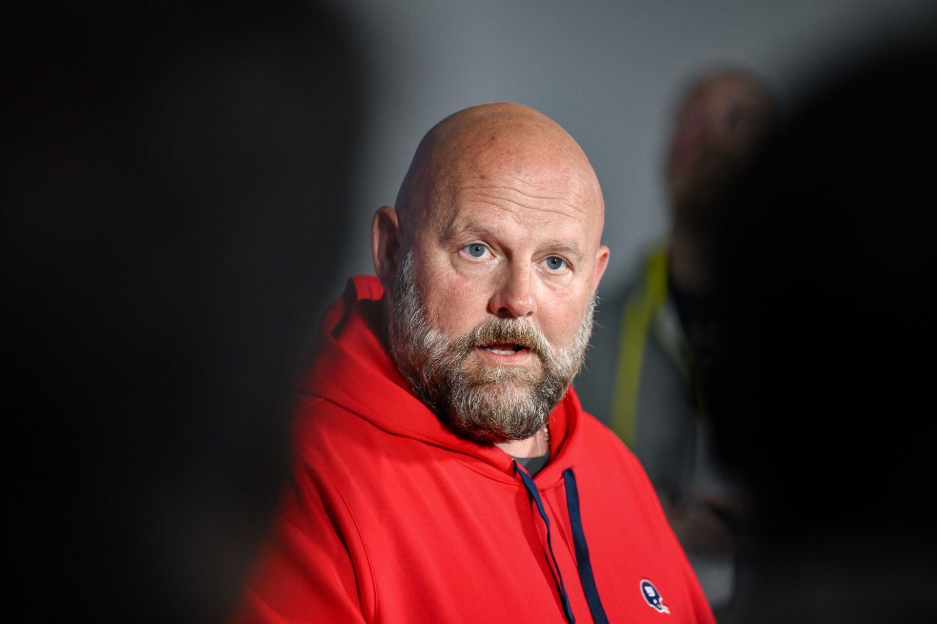 New York Giants head coach Brian Daboll speaks at a press conference during minicamp at Quest Diagnostics Training Center.