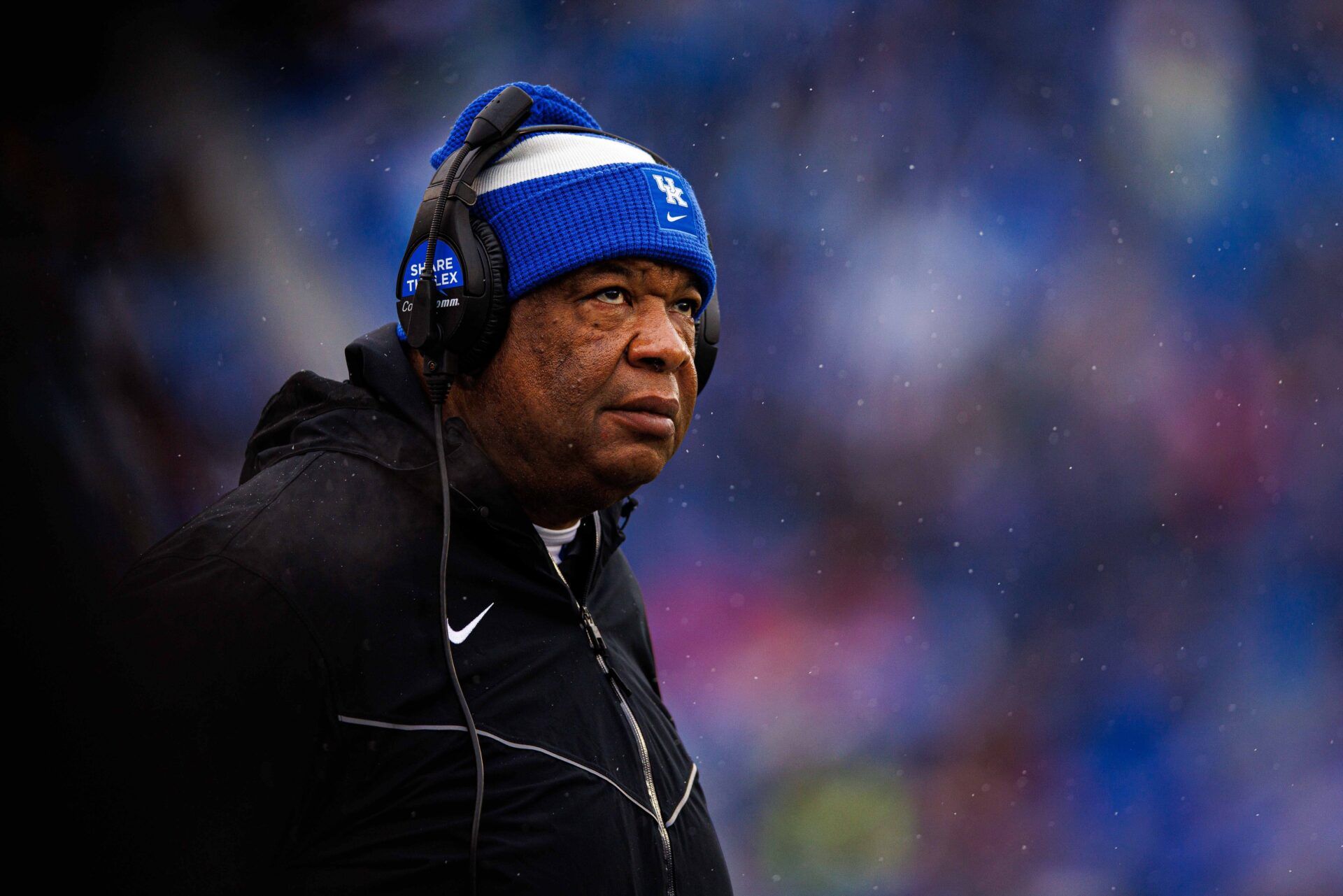 Kentucky Wildcats associate head coach Vince Marrow looks on during the game against the Vanderbilt Commodores at Kroger Field.