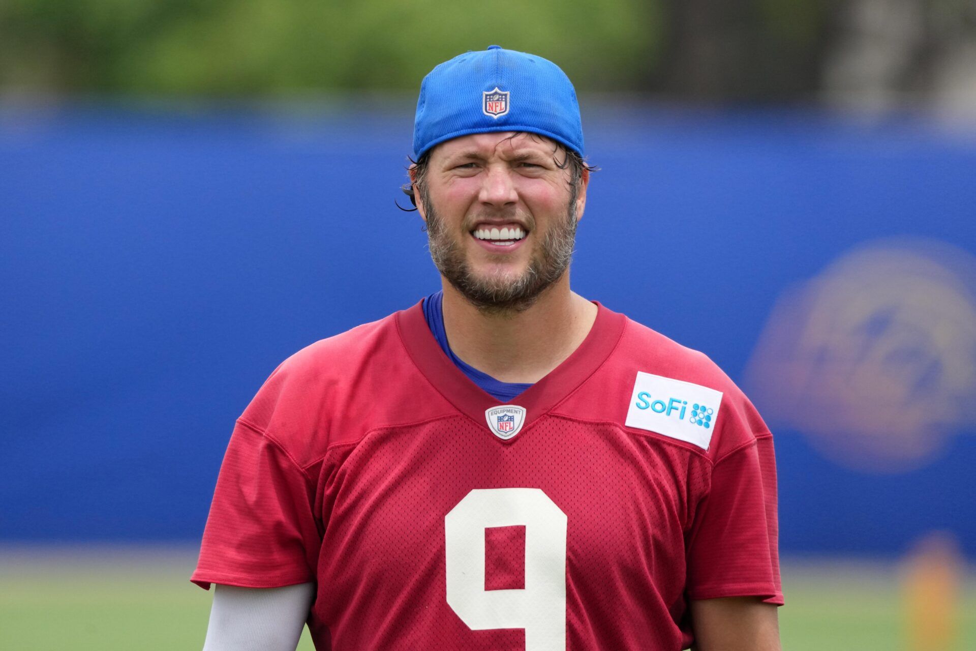 Los Angeles Rams quarterback Matthew Stafford (9) during organized team activities at Rams Practice Facility.