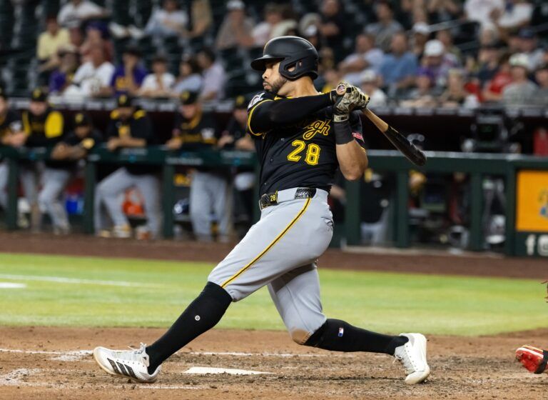 Pittsburgh Pirates outfielder Tommy Pham against the Arizona Diamondbacks at Chase Field.