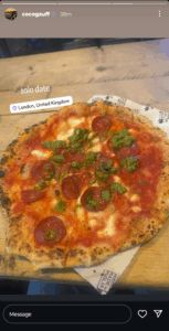Screengrab of Coco Gauff's Instagram stories (@cocogauff)