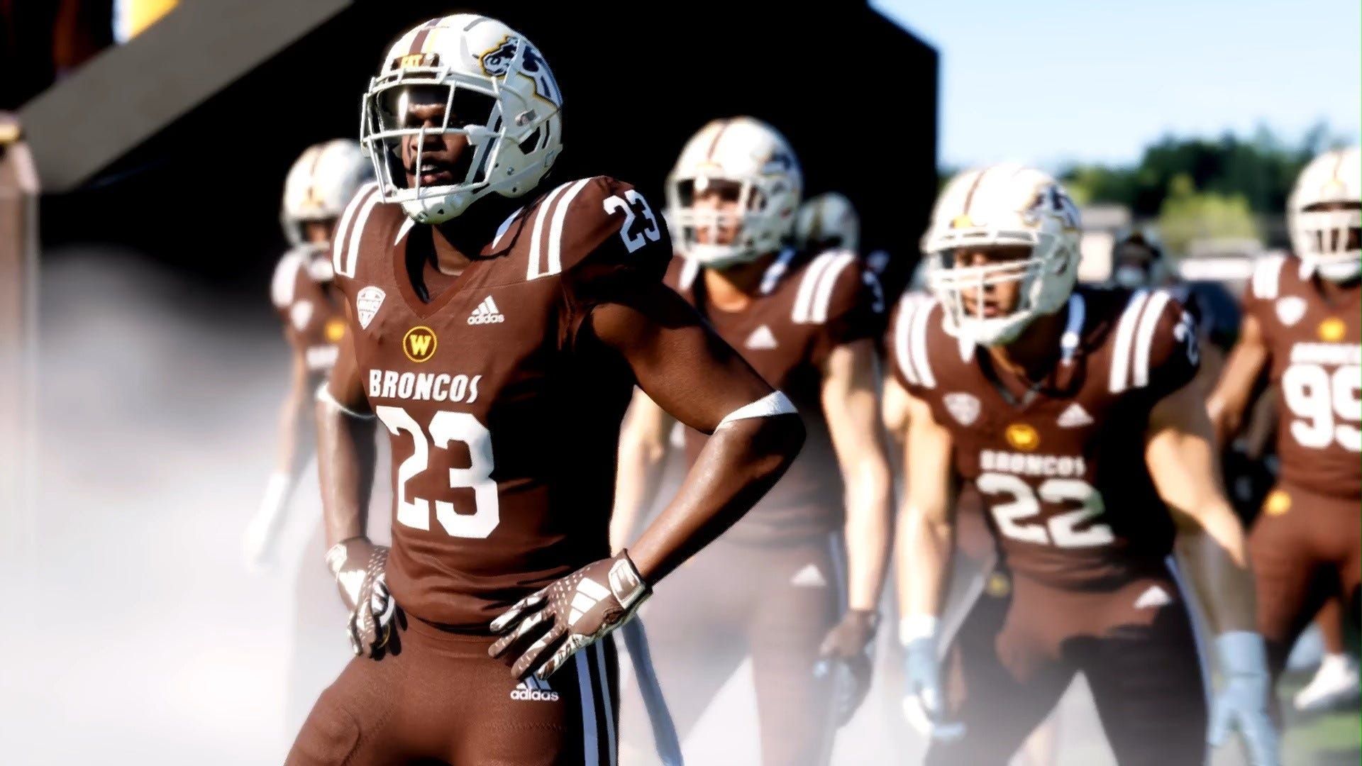 A depiction of Western Michigan's entrance in College Football 25.