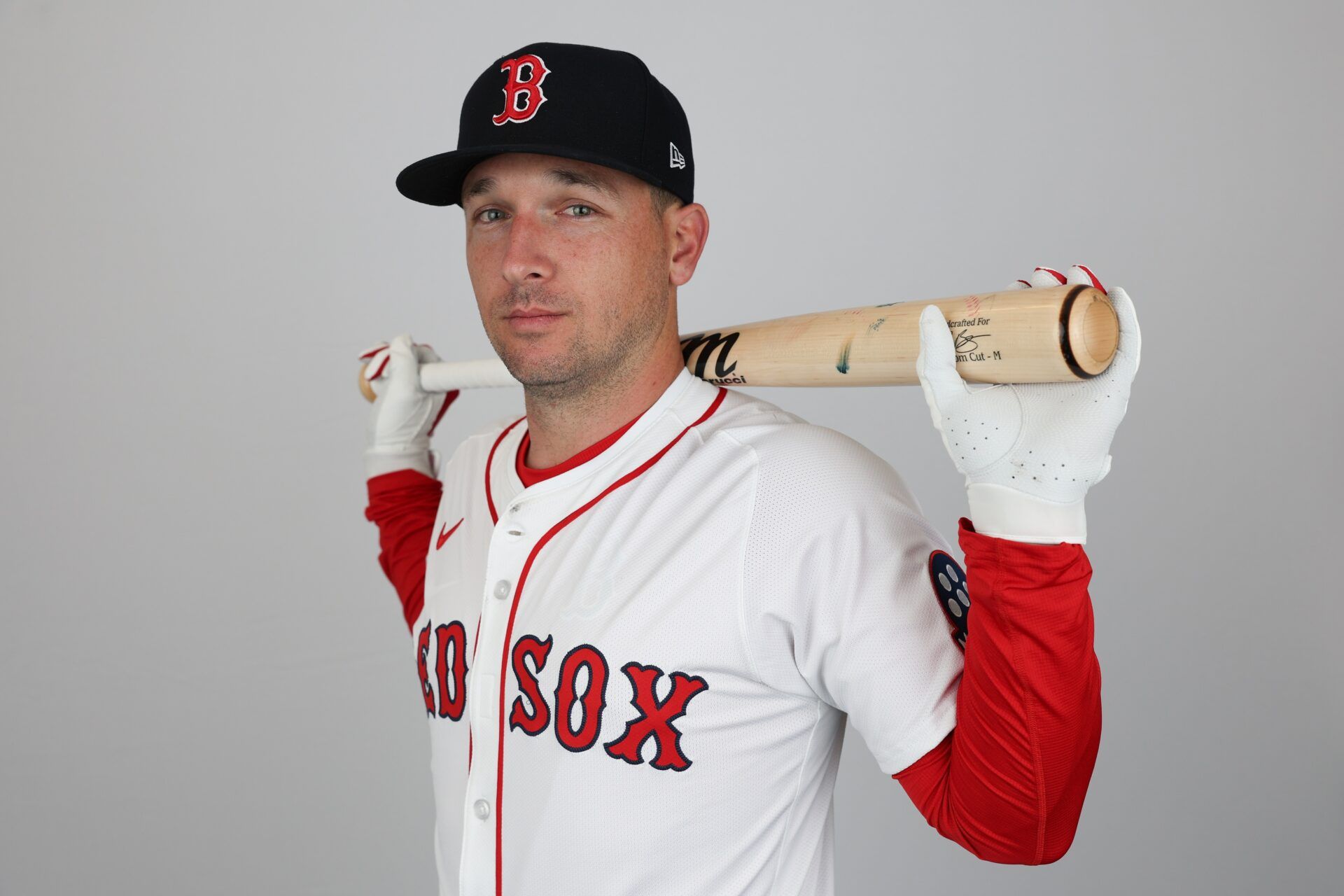 Boston Red Sox third base Alex Bregman (2) participates in media day at JetBlue Park at Fenway South.