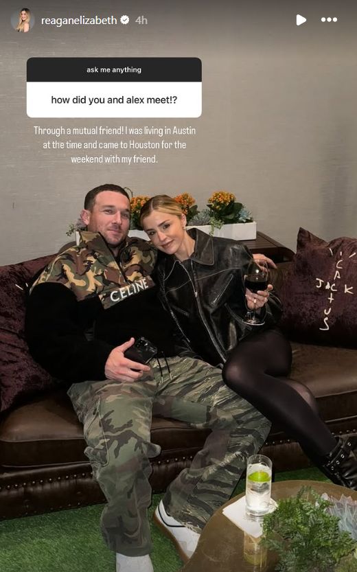 Screenshot from Reagan Elizabeth's Instagram story