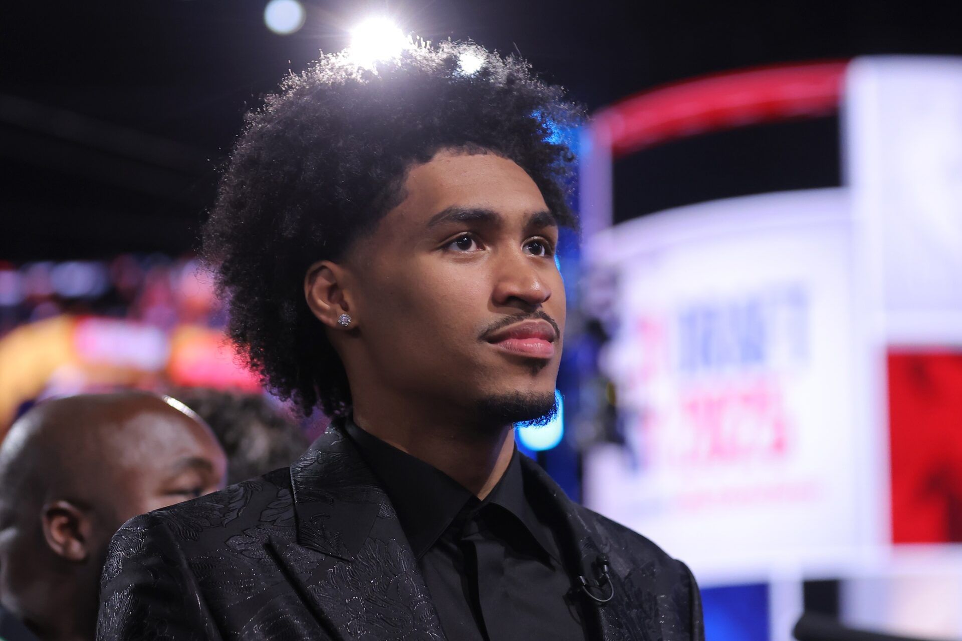 Dylan Harper before the 2025 NBA Draft at Barclays Center.