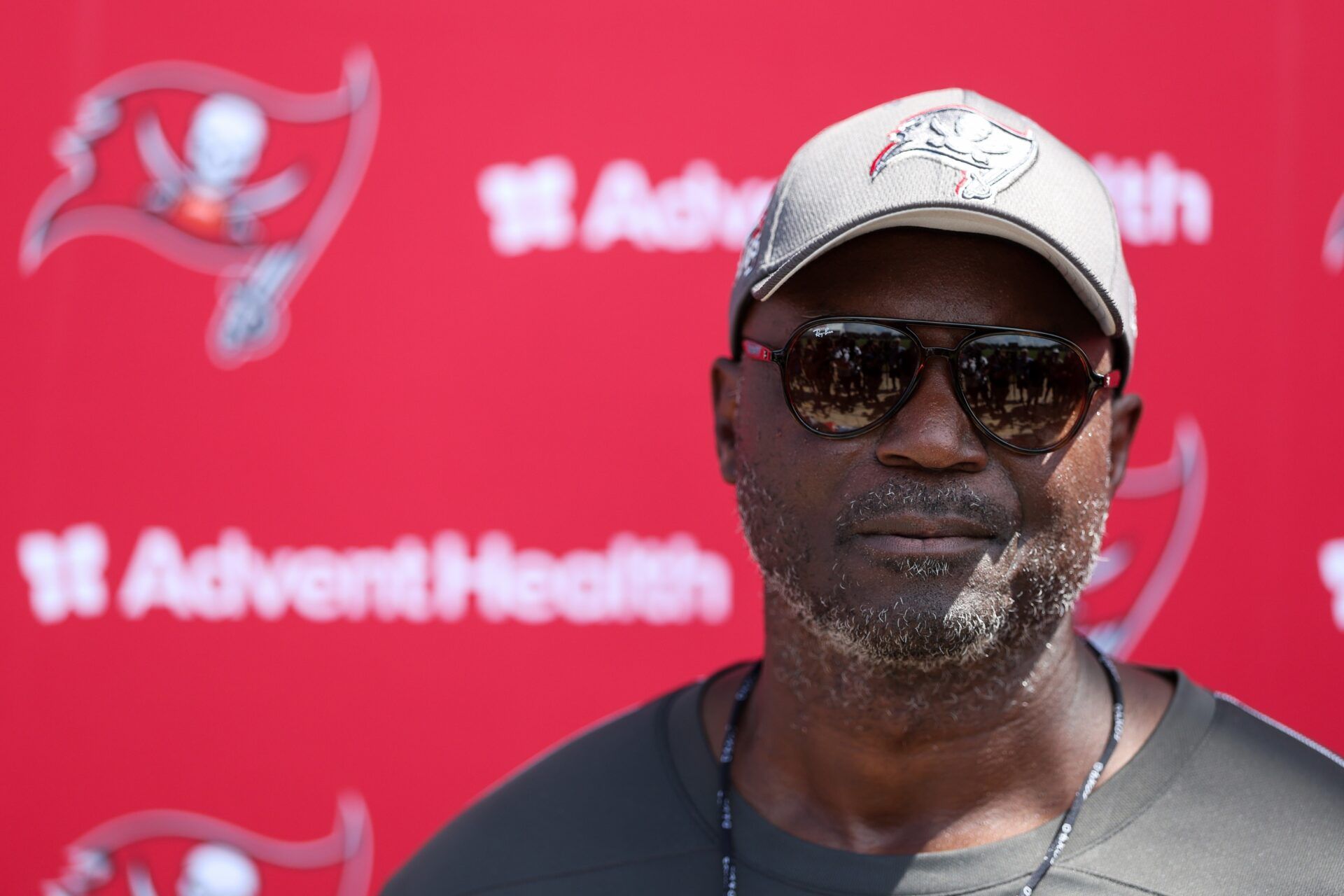 Tampa Bay Buccaneers head coach Todd Bowles gives a press conference after mini camp at AdventHealth Training Center.