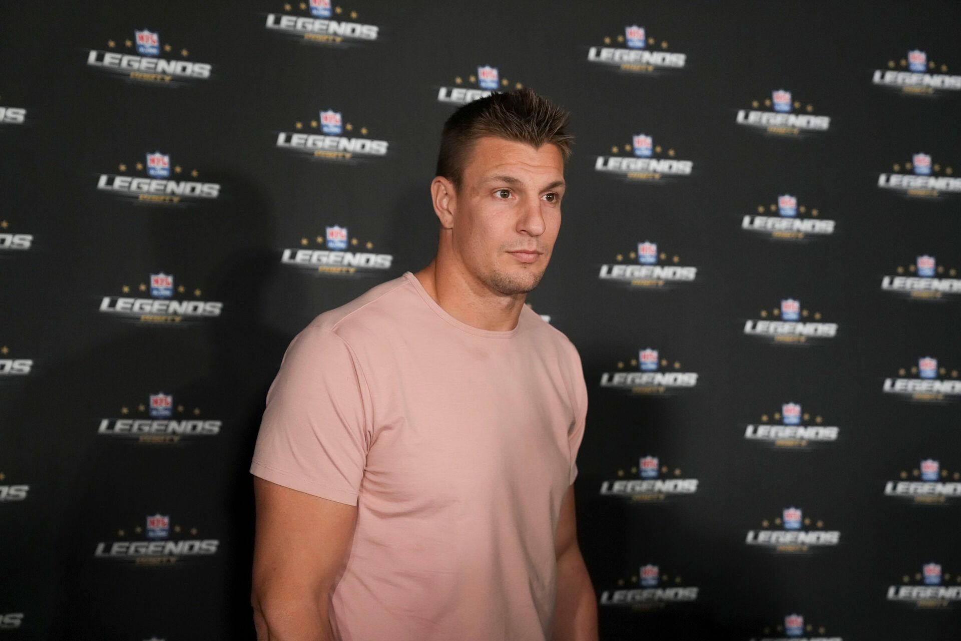Tampa Bay Buccaneers tight end Rob Gronkowski during the NFL Alumni Legends Party Presented by USA TODAY NETWORK Ventures at Avalon Hollywood.