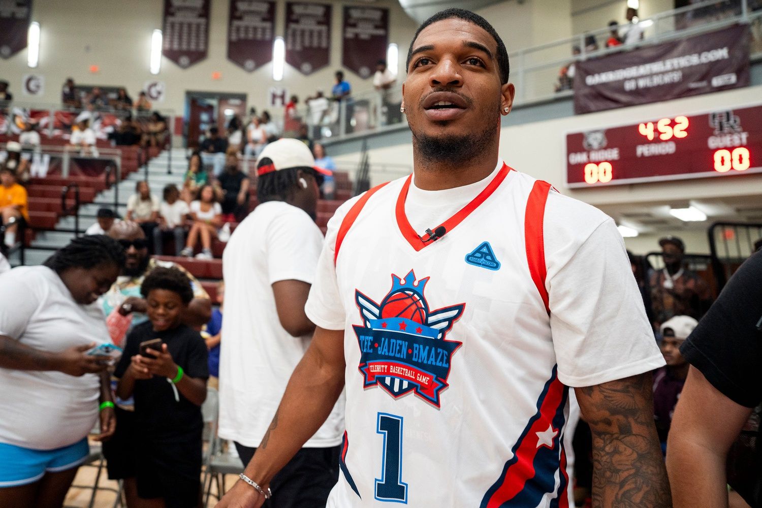 Cincinnati Bengals wide receiver Ja'Marr Chase during the Tee+Jaden+BMaze Celebrity Basketball Game hosted by Cincinnati Bengals wide receiver and Oak Ridge alum Tee Higgins at Oak Ridge High School's Wildcat Arena on June 20, 2025.