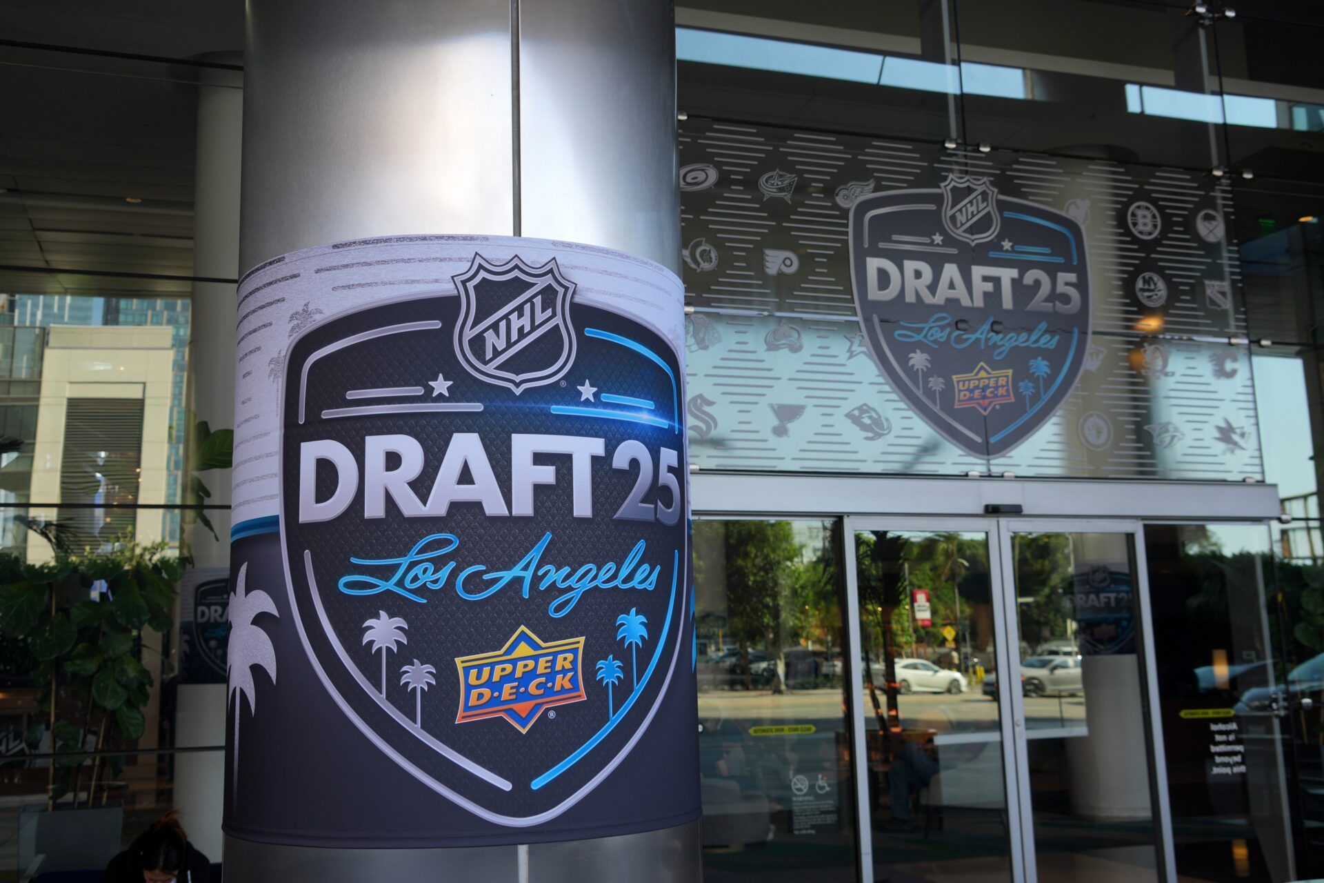 NHL Draft 25 Los Angeles signage at the JW Marriott Los Angeles LA Live.