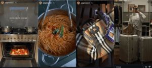 Screengrab of Tommy Paul's girlfriend Paige Lorenze's Instagram stories (@paigelorenze)