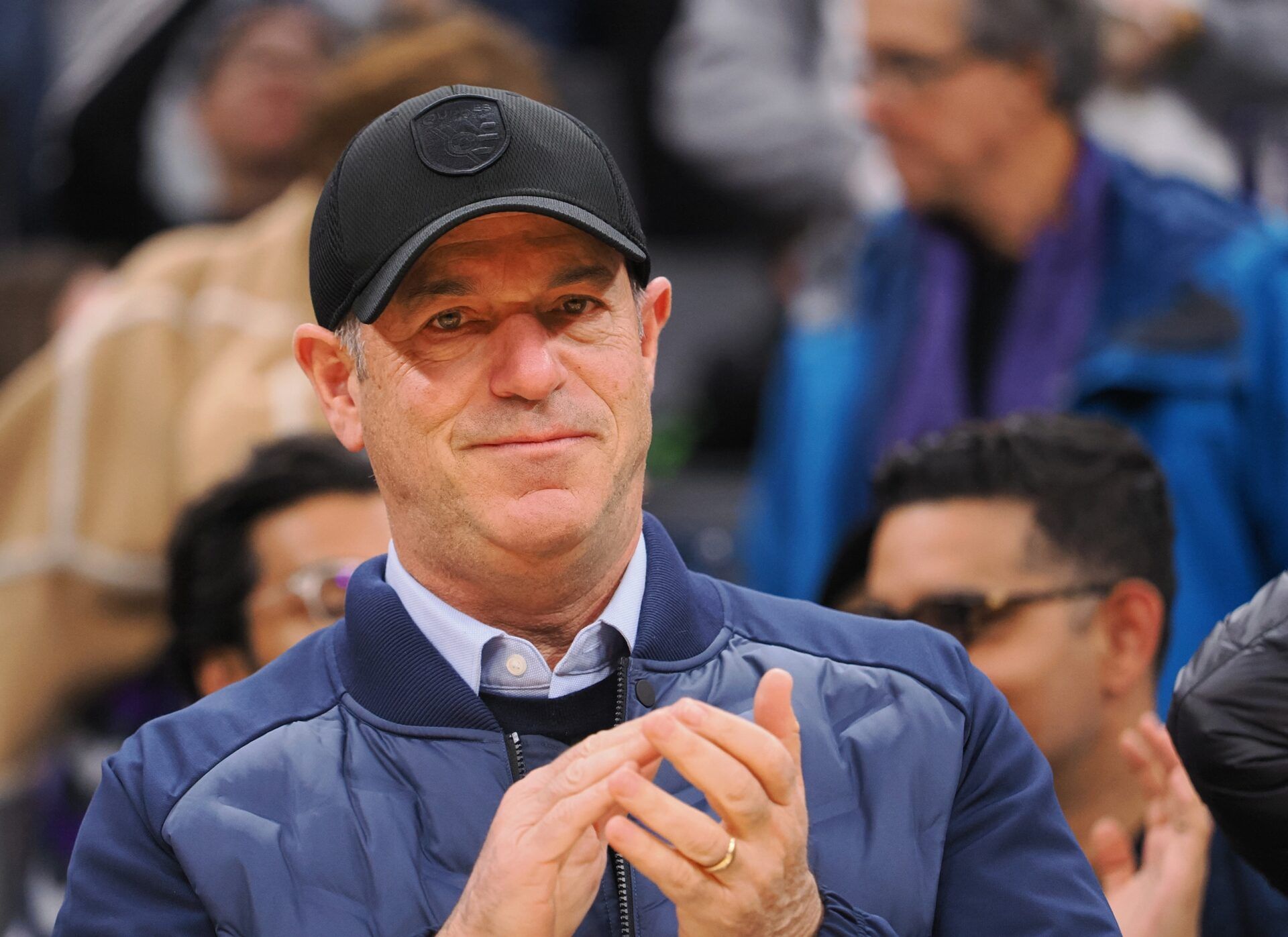 Oakland Athletics owner John Fisher claps after the game between the Sacramento Kings and New Orleans Pelicans at Golden 1 Center.