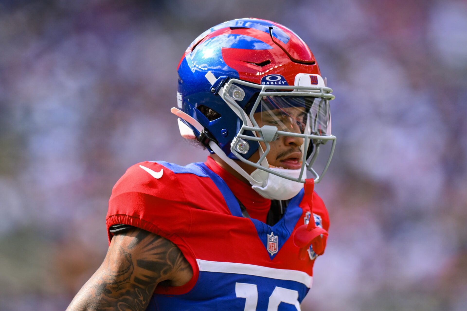 New York Giants wide receiver Jalin Hyatt (13) during the second half against the Minnesota Vikings at MetLife Stadium.