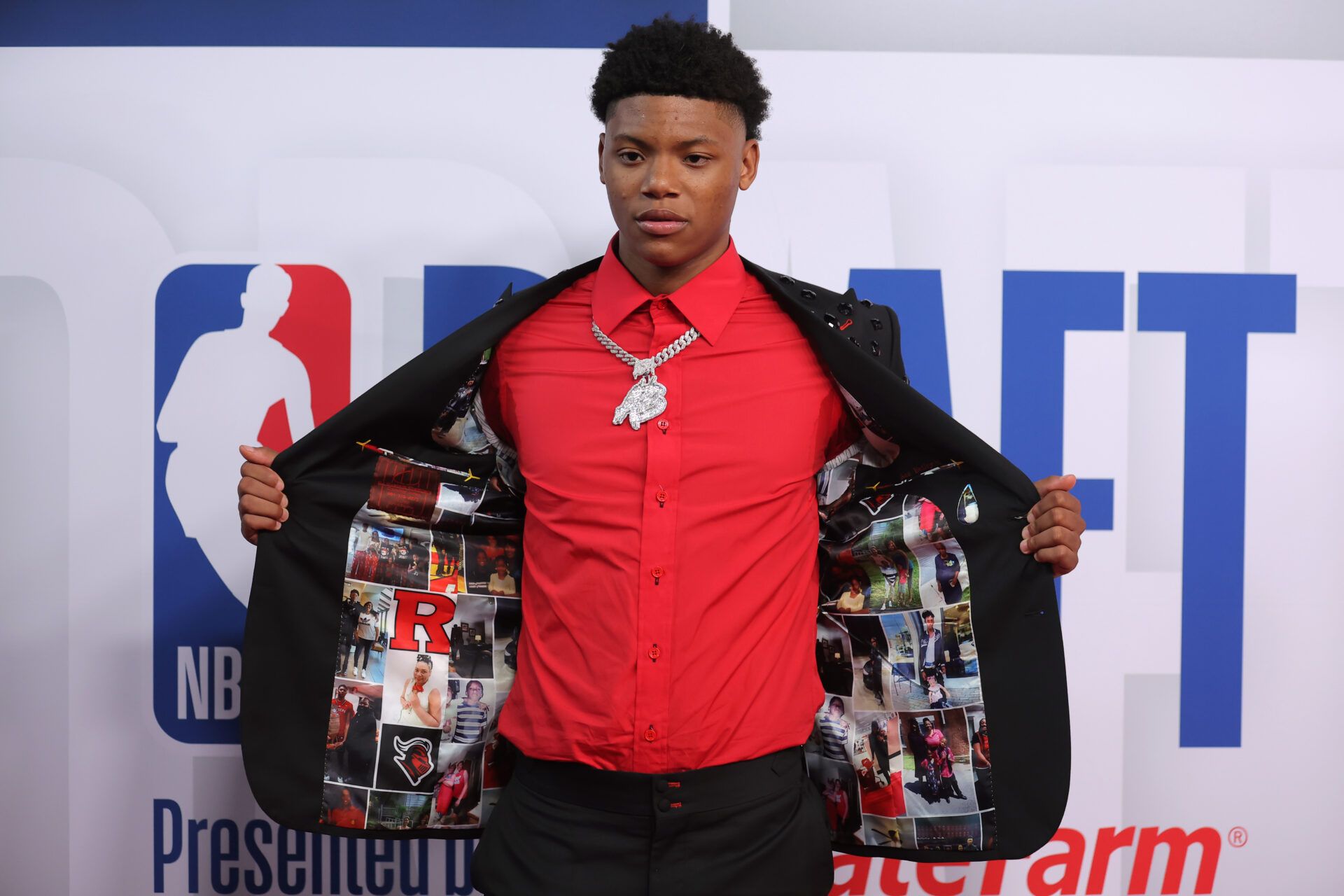 Ace Bailey arrives before the first round of the 2025 NBA Draft at Barclays Center.