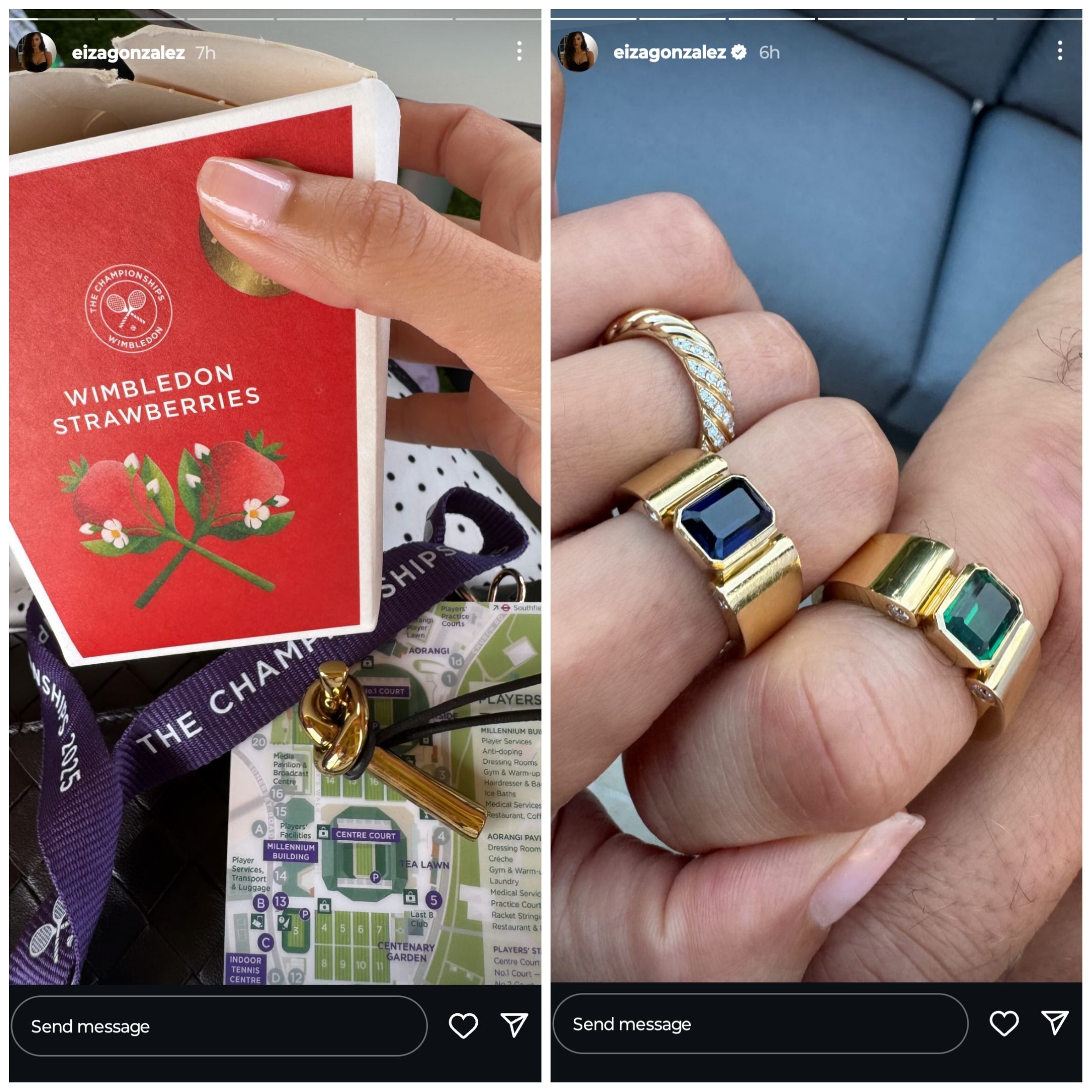 Screen grab of Grigor Dimitrov’s Girlfriend Eiza Gonzalez's Instagram stories