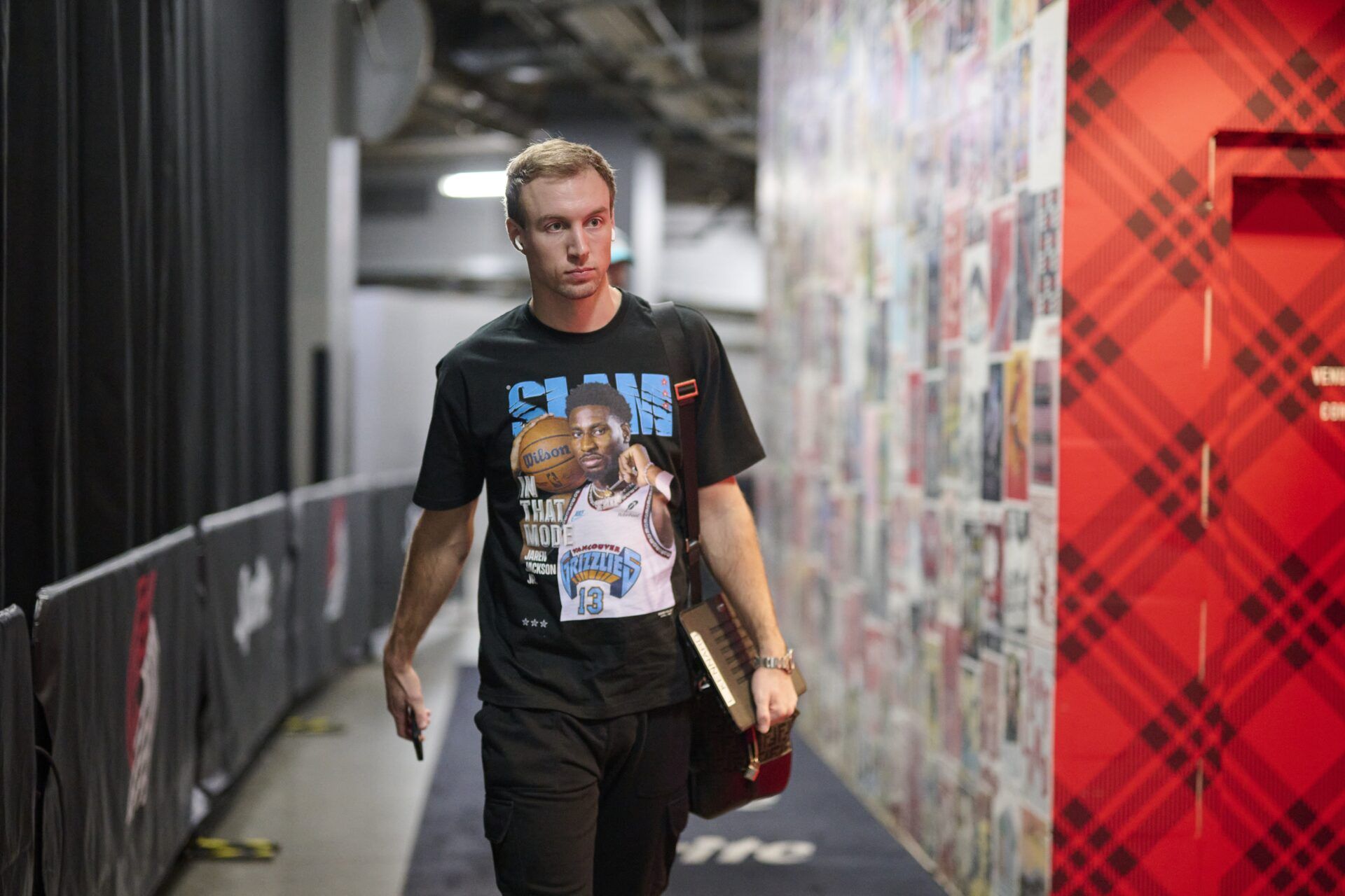 Memphis Grizzlies guard Luke Kennard (10) walks to the locker room before a game against the Portland Trail Blazers at Moda Center.