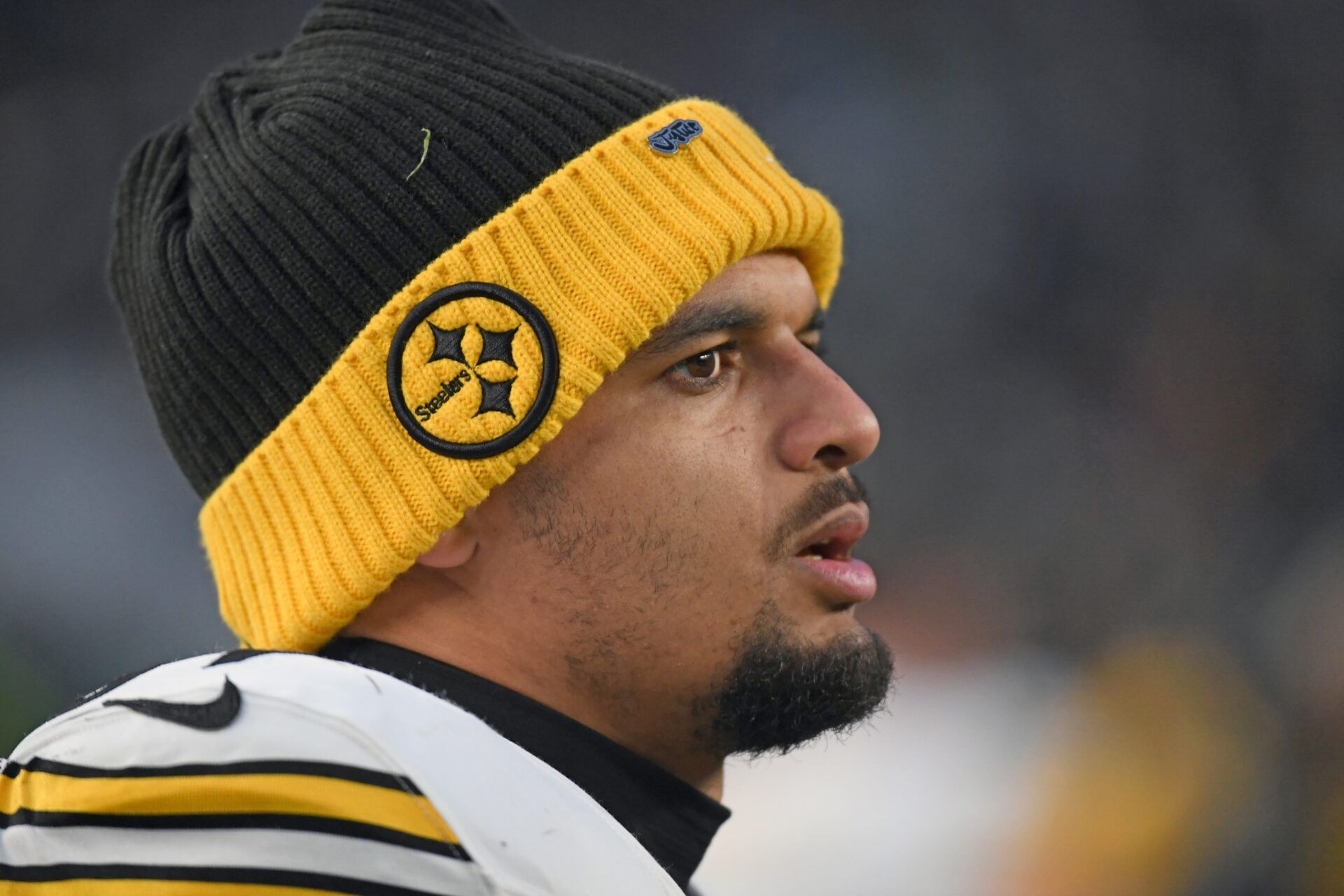 Pittsburgh Steelers safety Minkah Fitzpatrick (39) on the sidelines against the Philadelphia Eagles at Lincoln Financial Field.