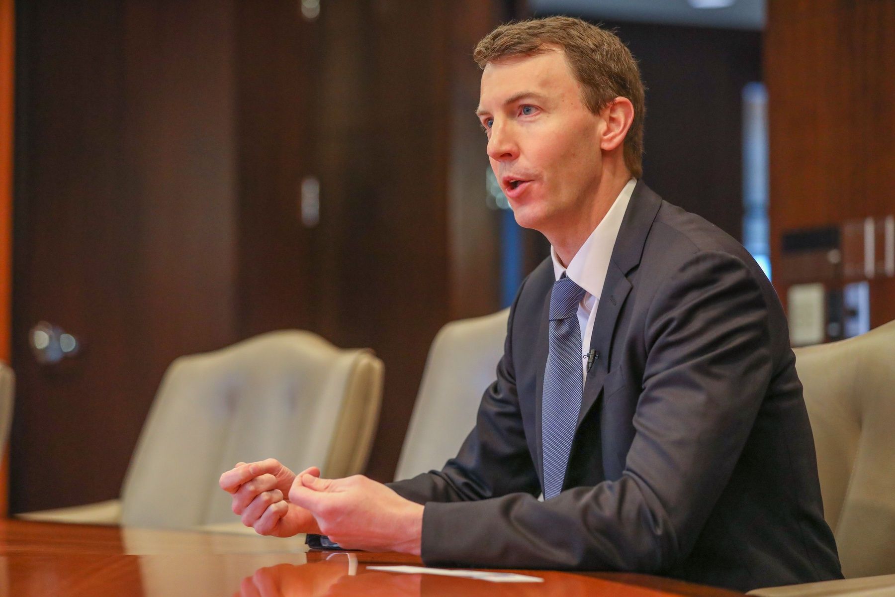 MLB's Senior Vice President & Deputy General Counsel Investigations, Compliance & Security, Bryan Seeley, speaks to our editorial board about sports gambling. © Phil Didion