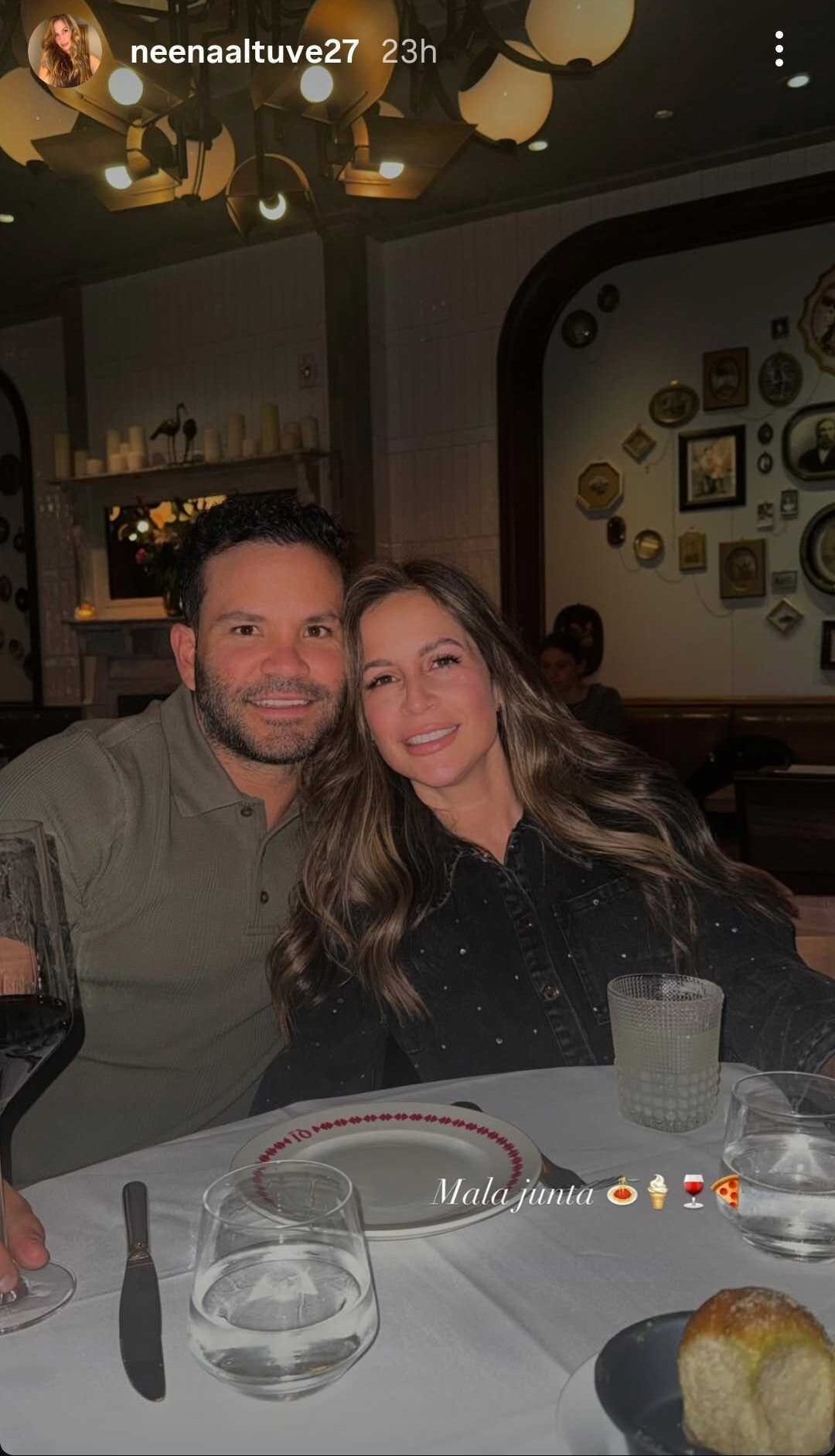 Screenshot from Nina Altuve's Instagram story 