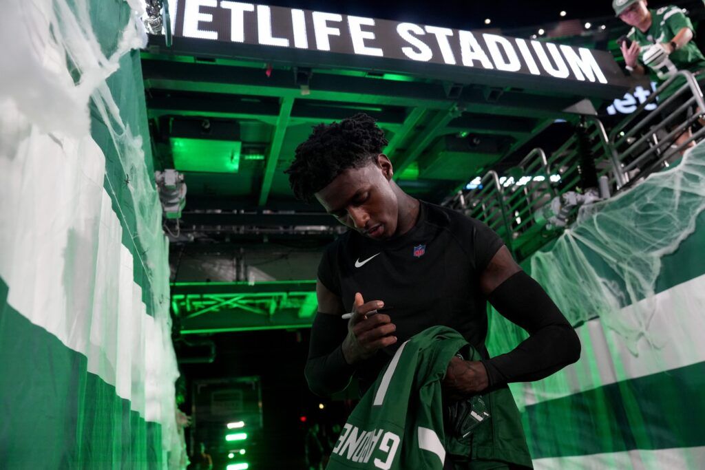 Sauce Gardner at Jets training camp