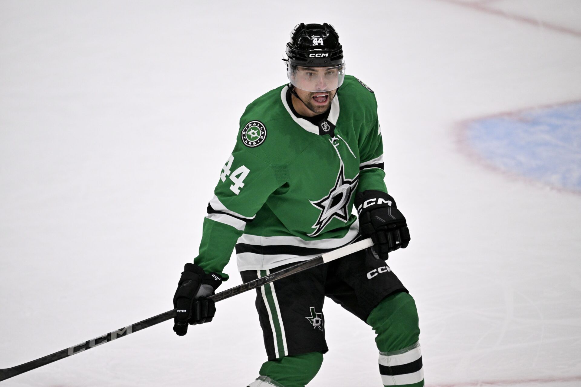 Dallas Stars defenseman Cody Ceci (44) in action during the game between the Dallas Stars and the Colorado Avalanche in game seven of the first round of the 2025 Stanley Cup Playoffs at American Airlines Center.