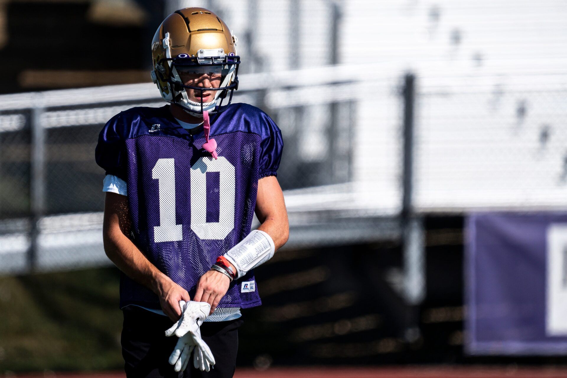 Norwalk's Eli Robbins walks during practice at Norwalk High School on Thursday, September 7, 2023 in Norwalk.
