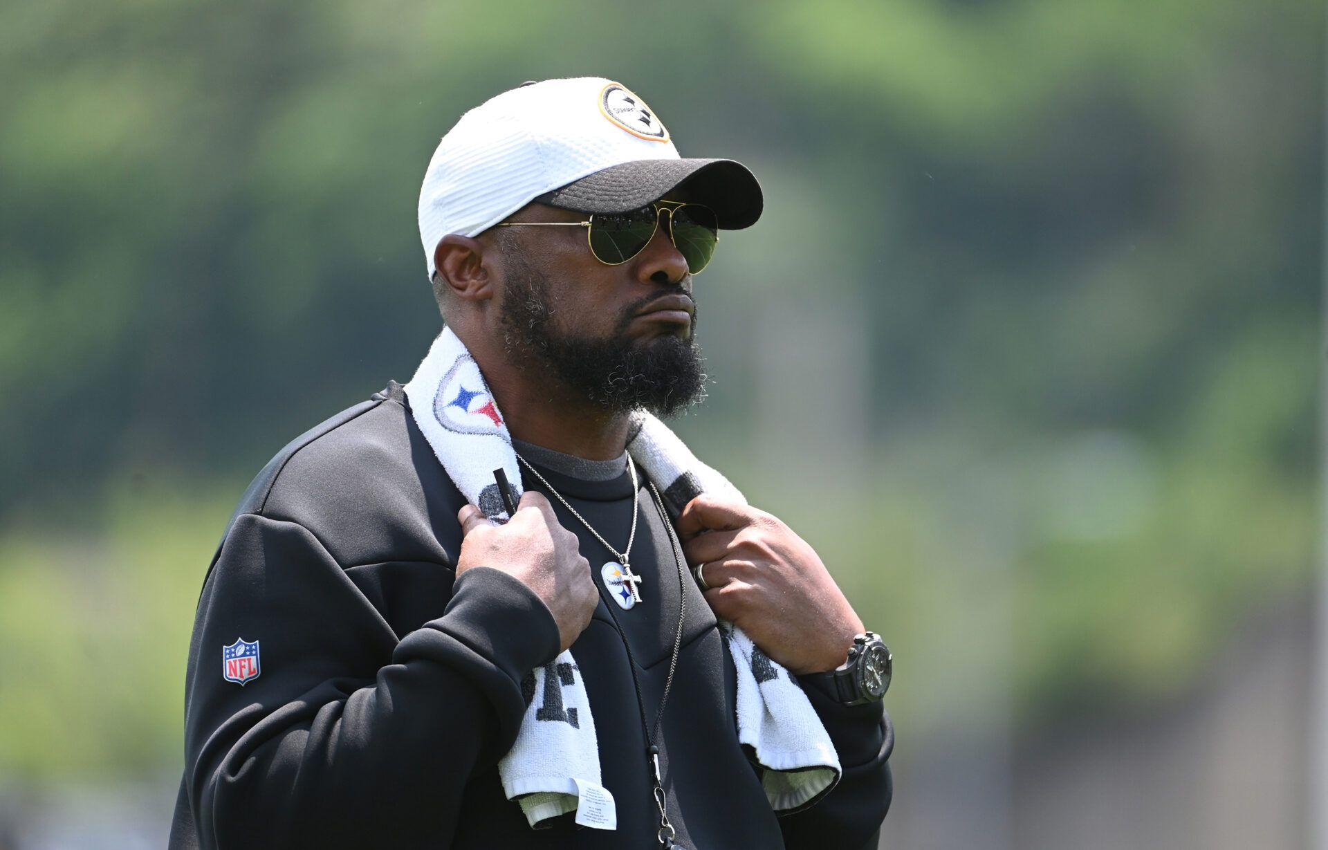 Pittsburgh Steelers head coach Mike Tomlin during minicamp at their South Side facility.