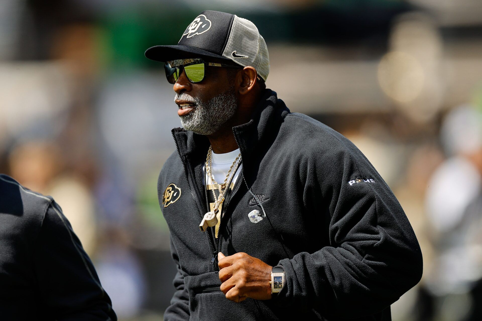 Colorado Buffaloes head coach Deion Sanders during the spring game at Folsom Field.