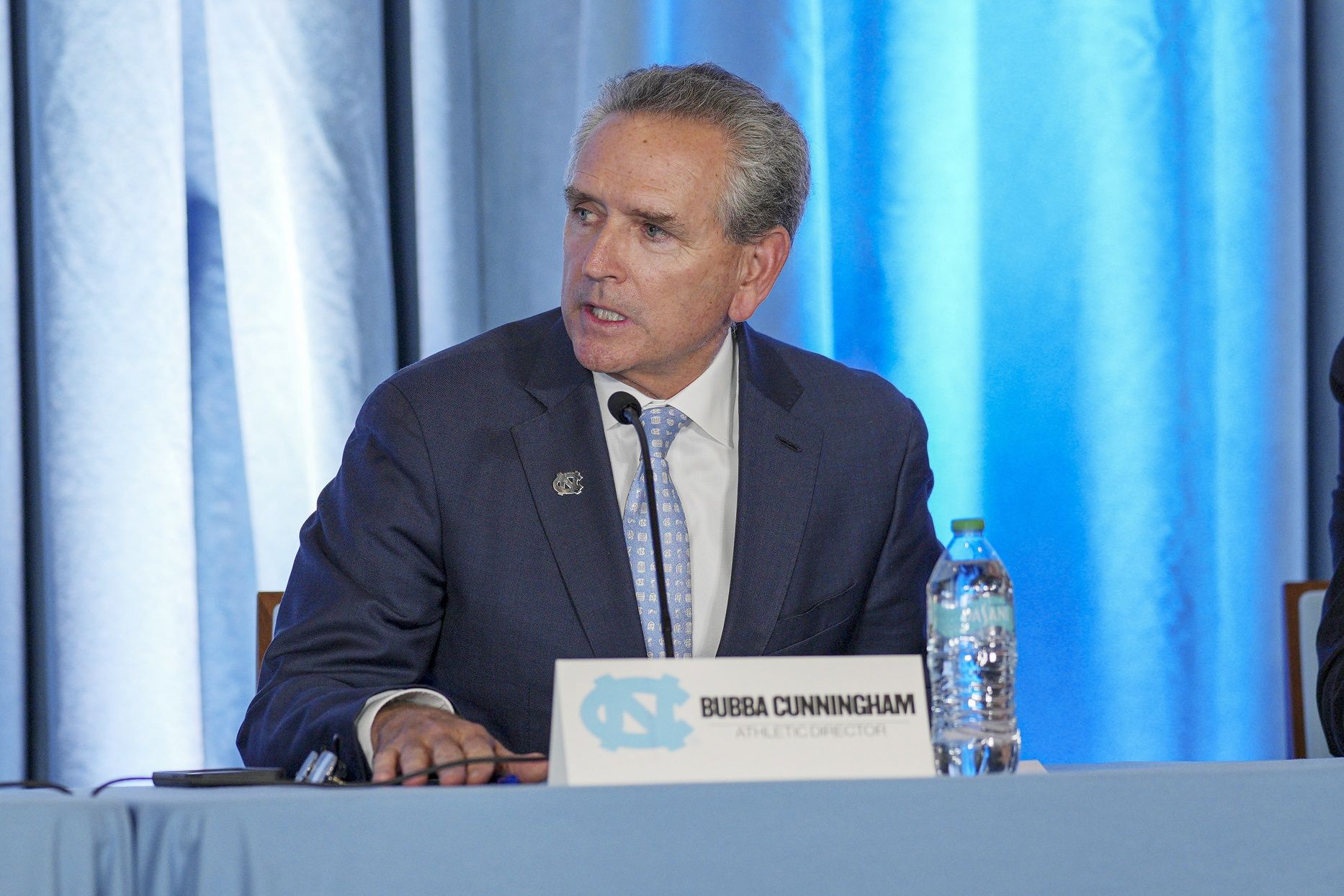North Carolina athletic director Bubba Cunningham at Loudermilk Center for Excellence.